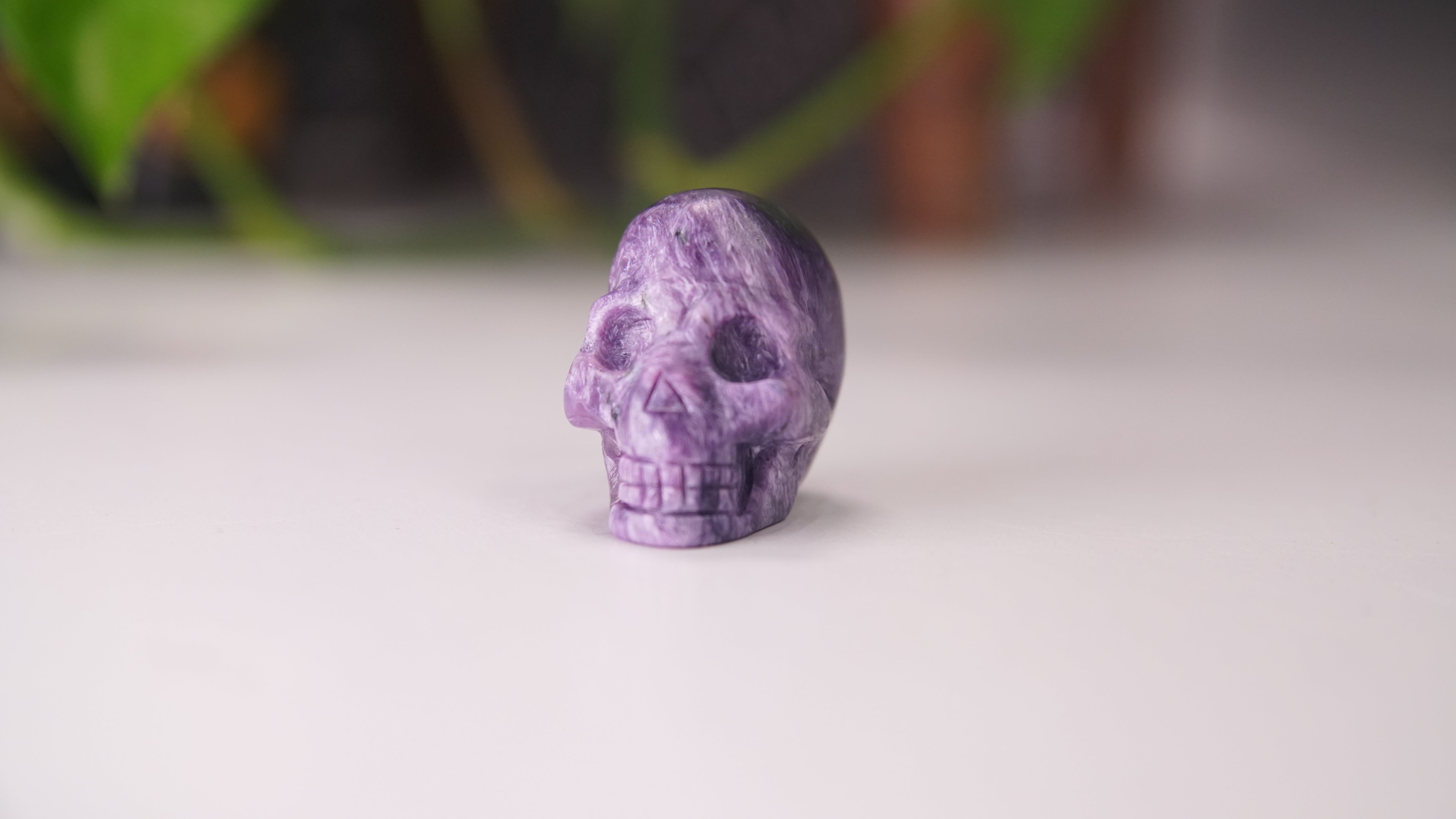 High Quality Charoite Crystal Carving (U)