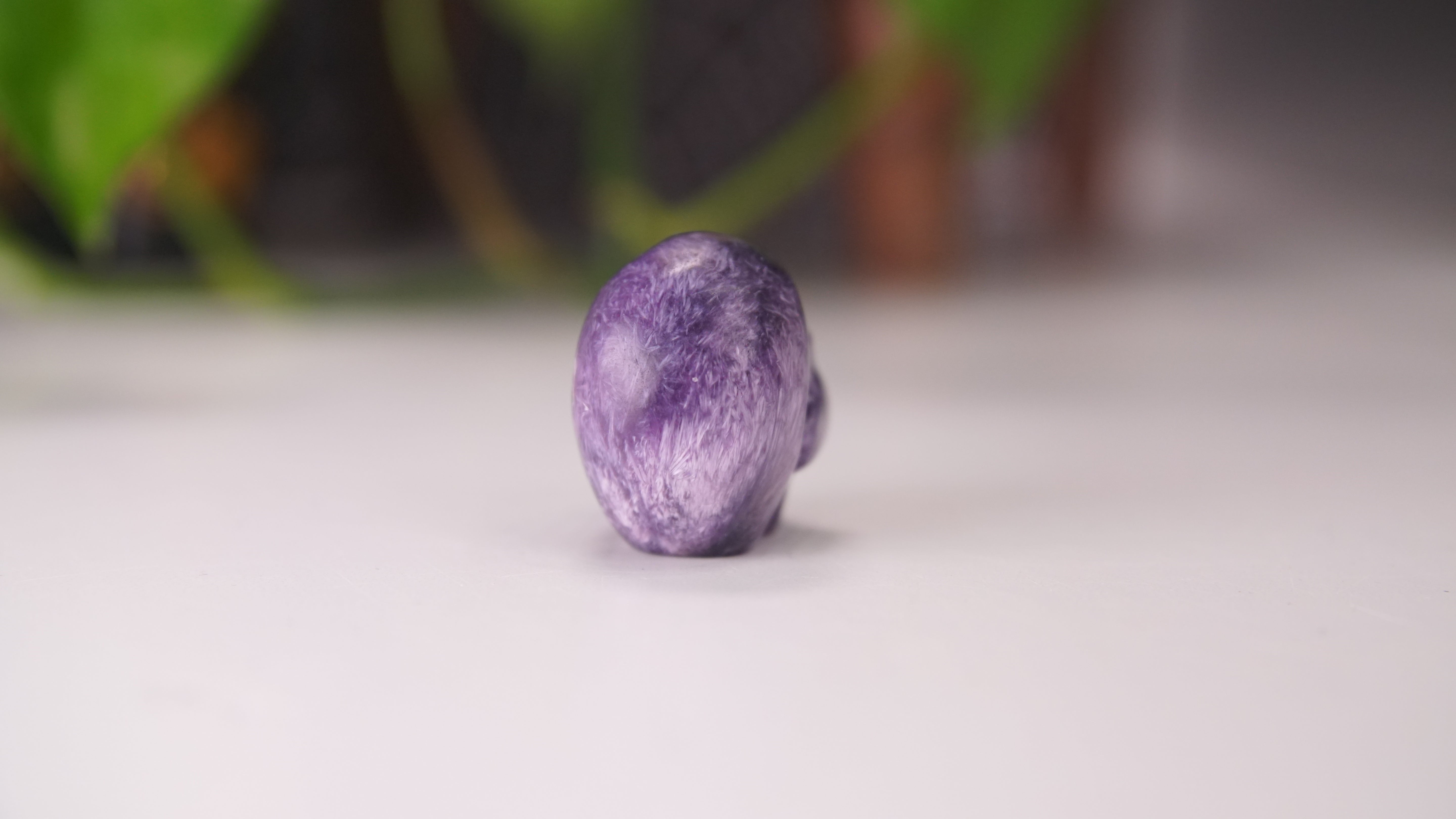 High Quality Charoite Crystal Carving (U)
