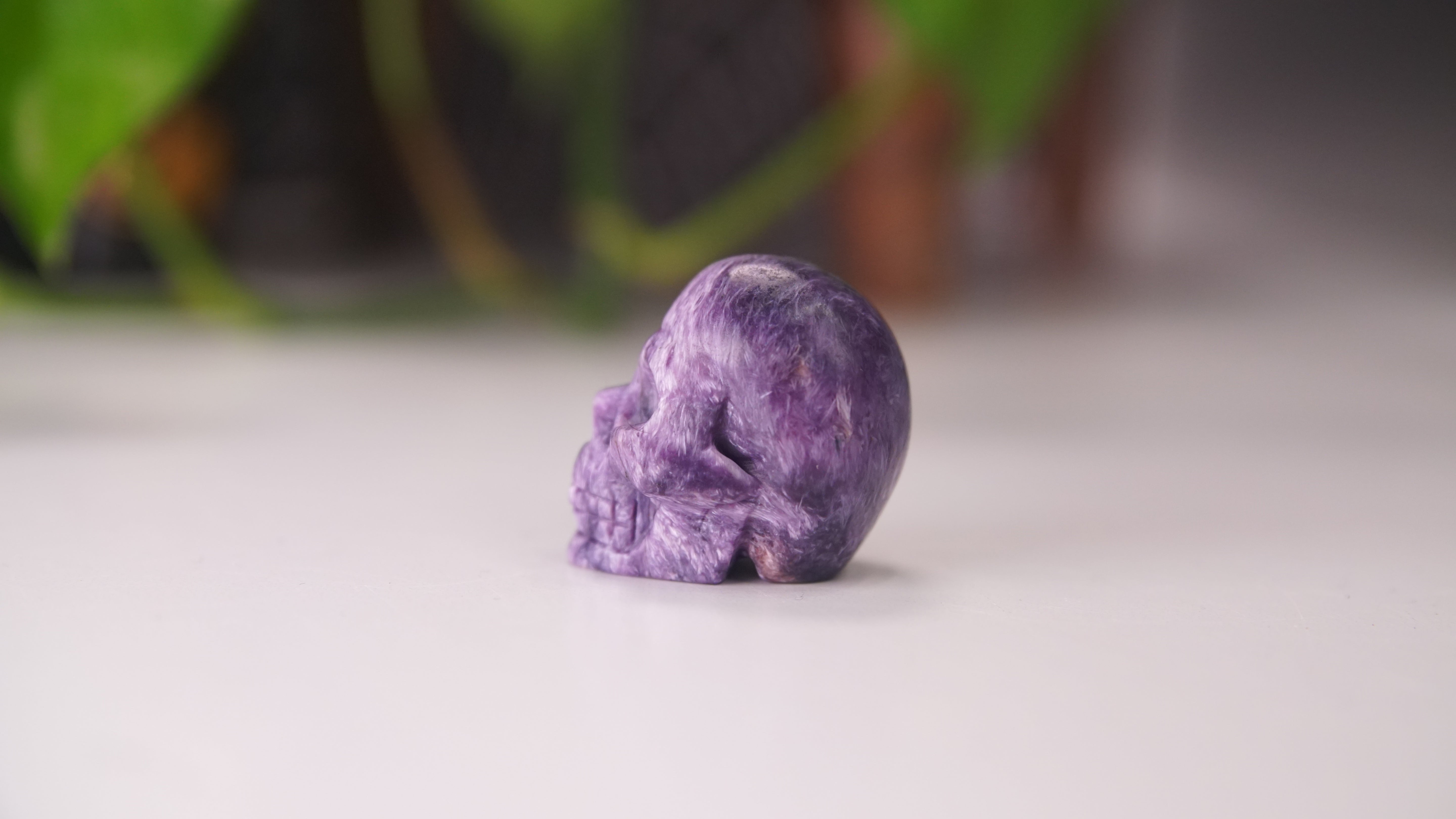 High Quality Charoite Crystal Carving (U)