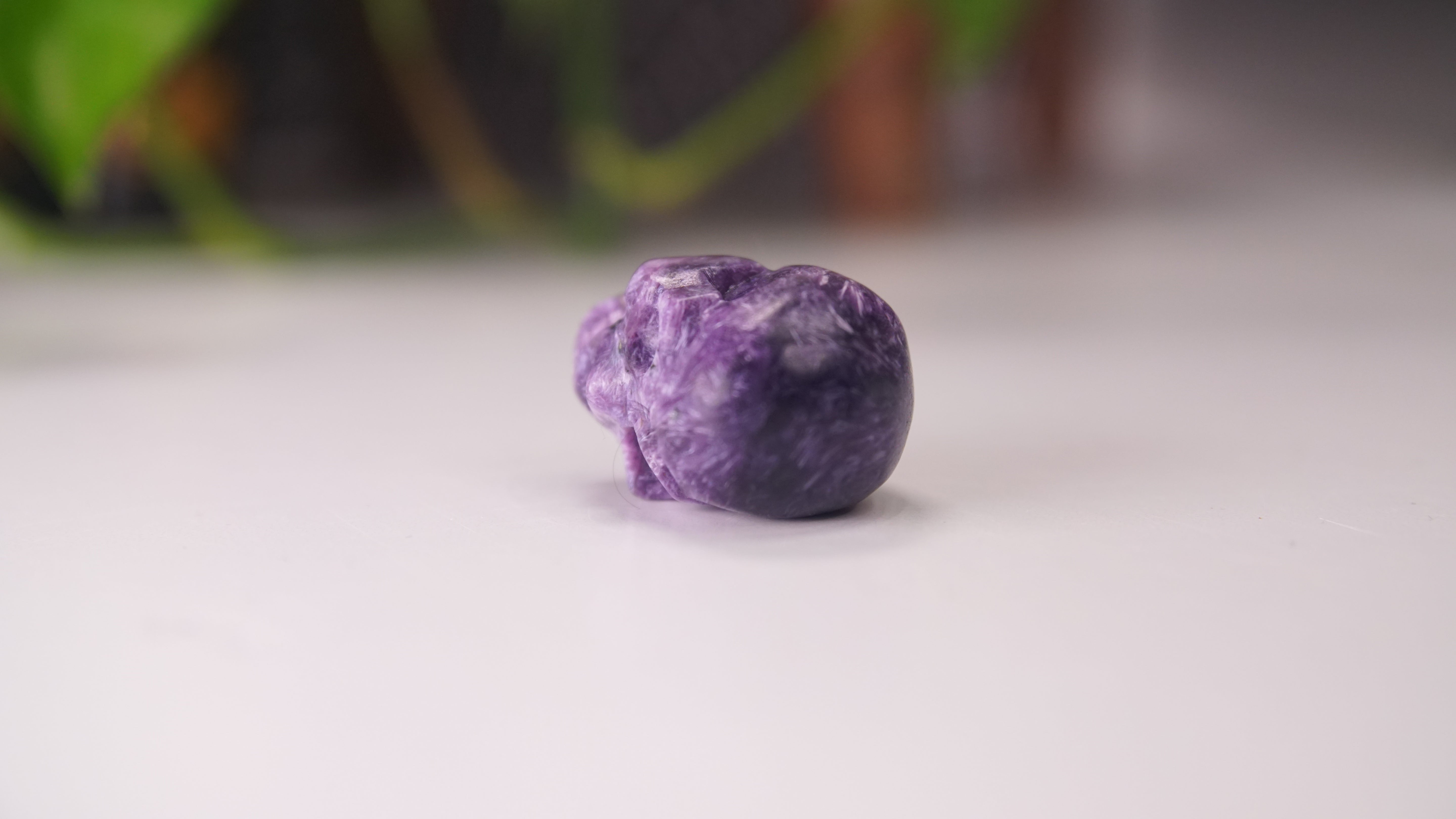 High Quality Charoite Crystal Carving (U)