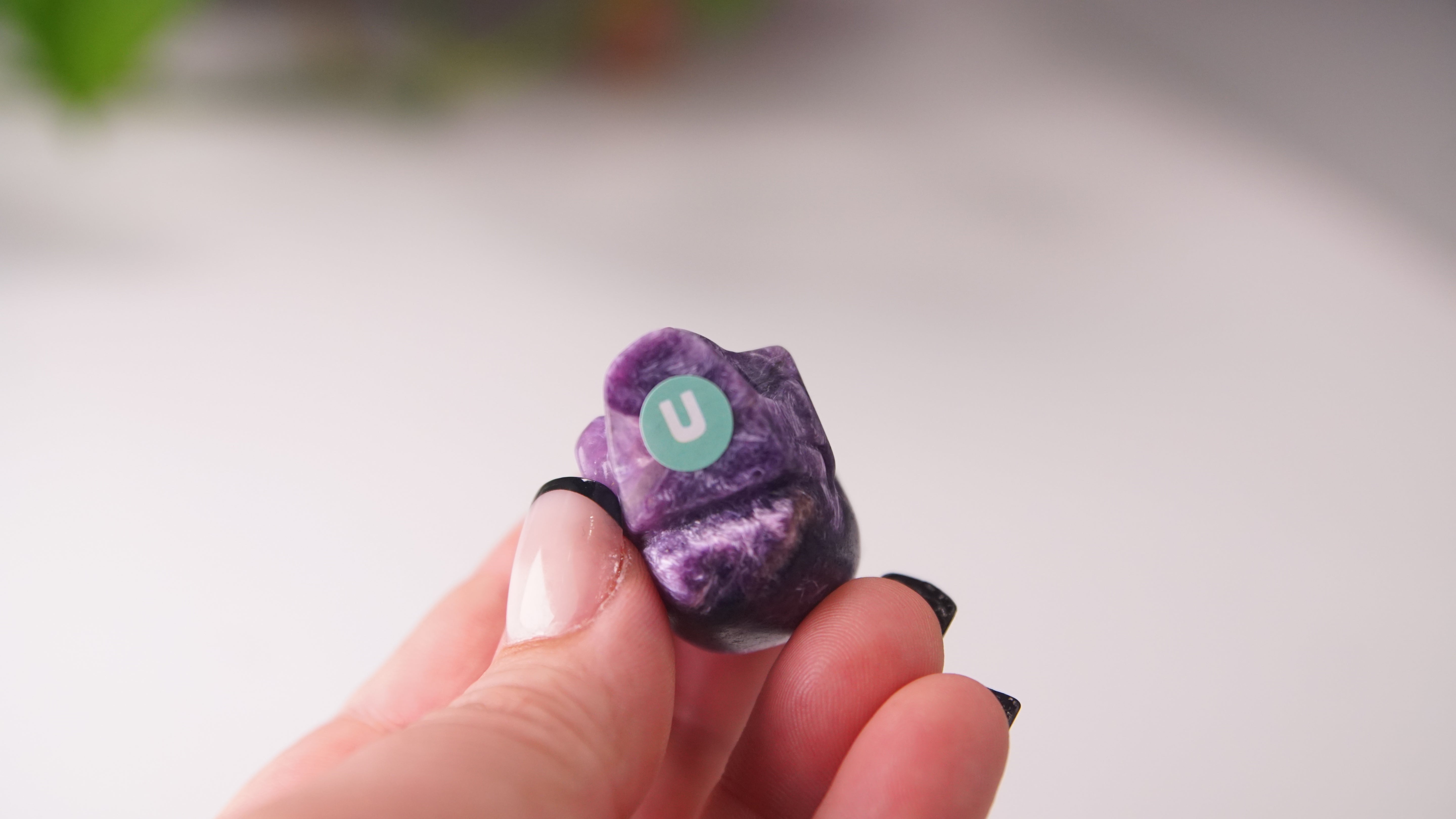 High Quality Charoite Crystal Carving (U)