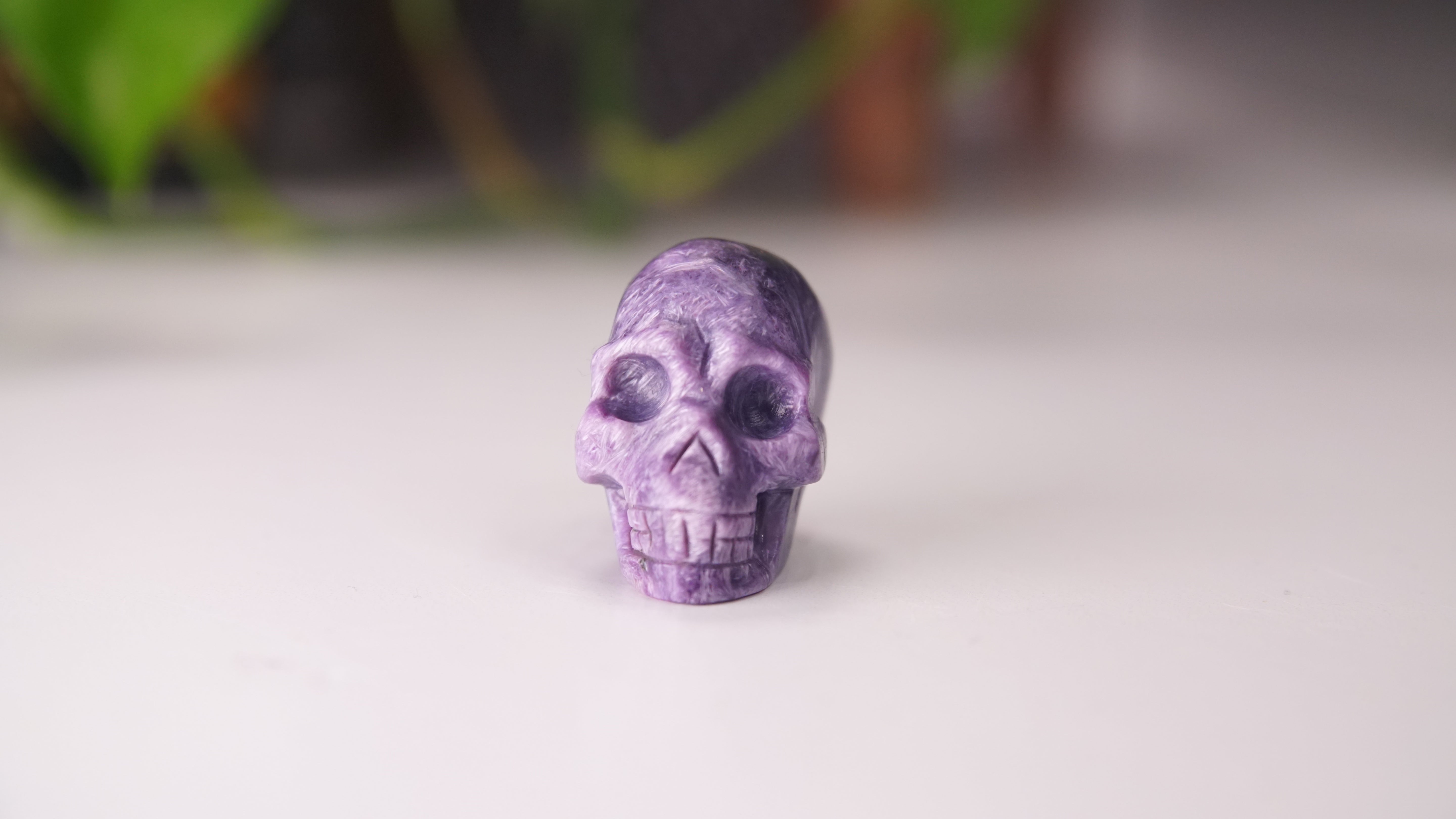 High Quality Charoite Crystal Carving (T)