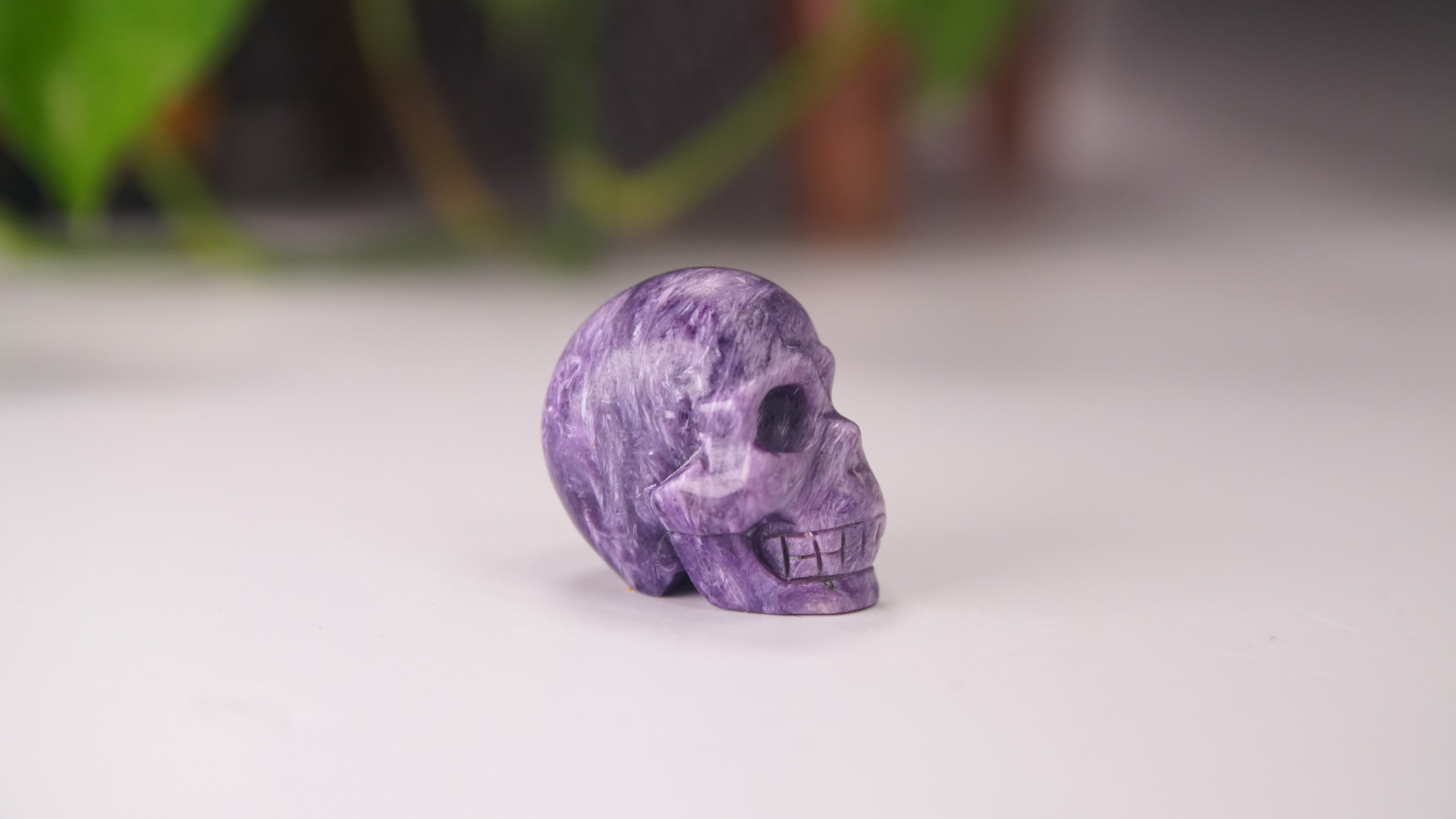 High Quality Charoite Crystal Carving (T)