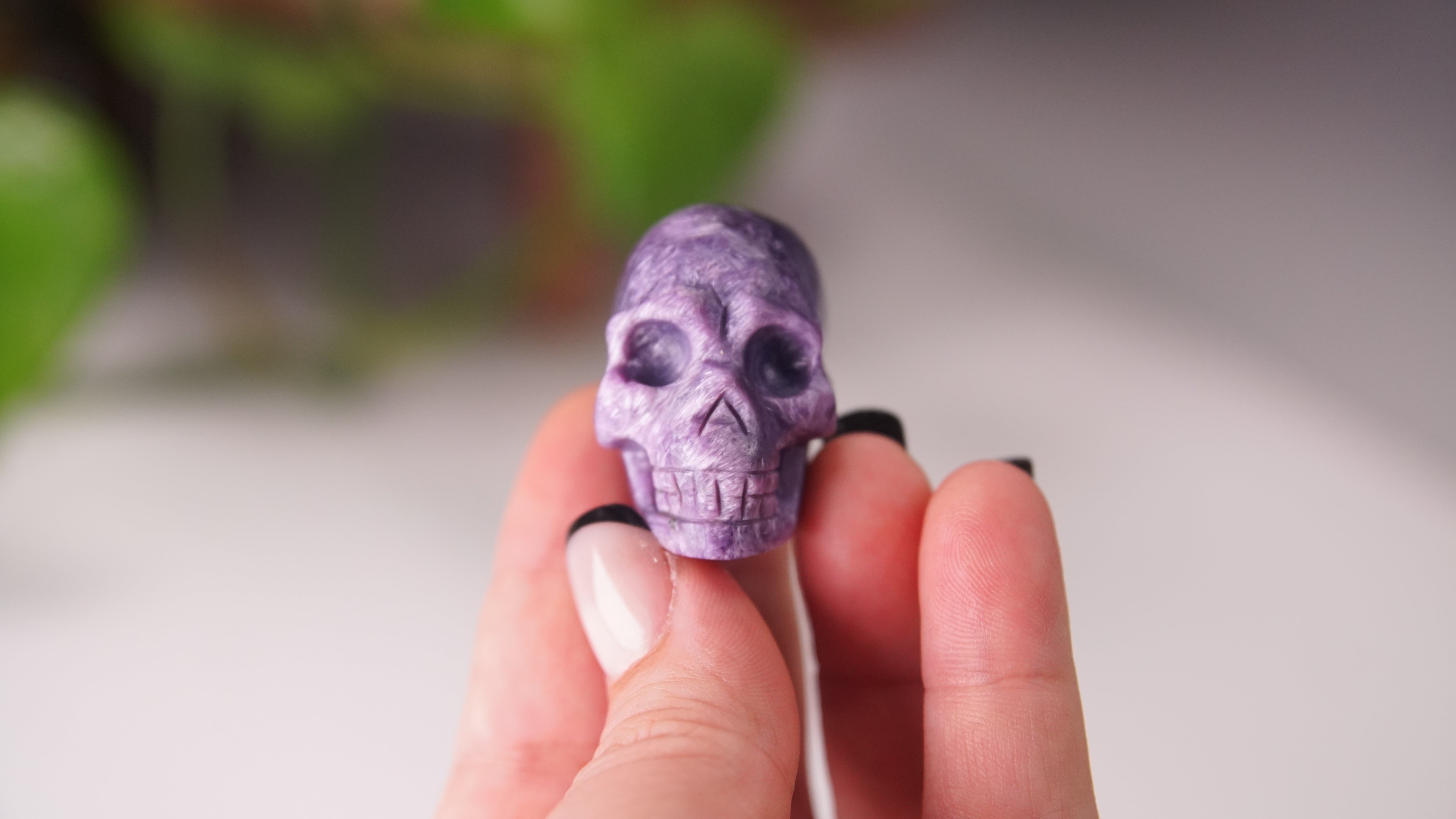 High Quality Charoite Crystal Carving (T)