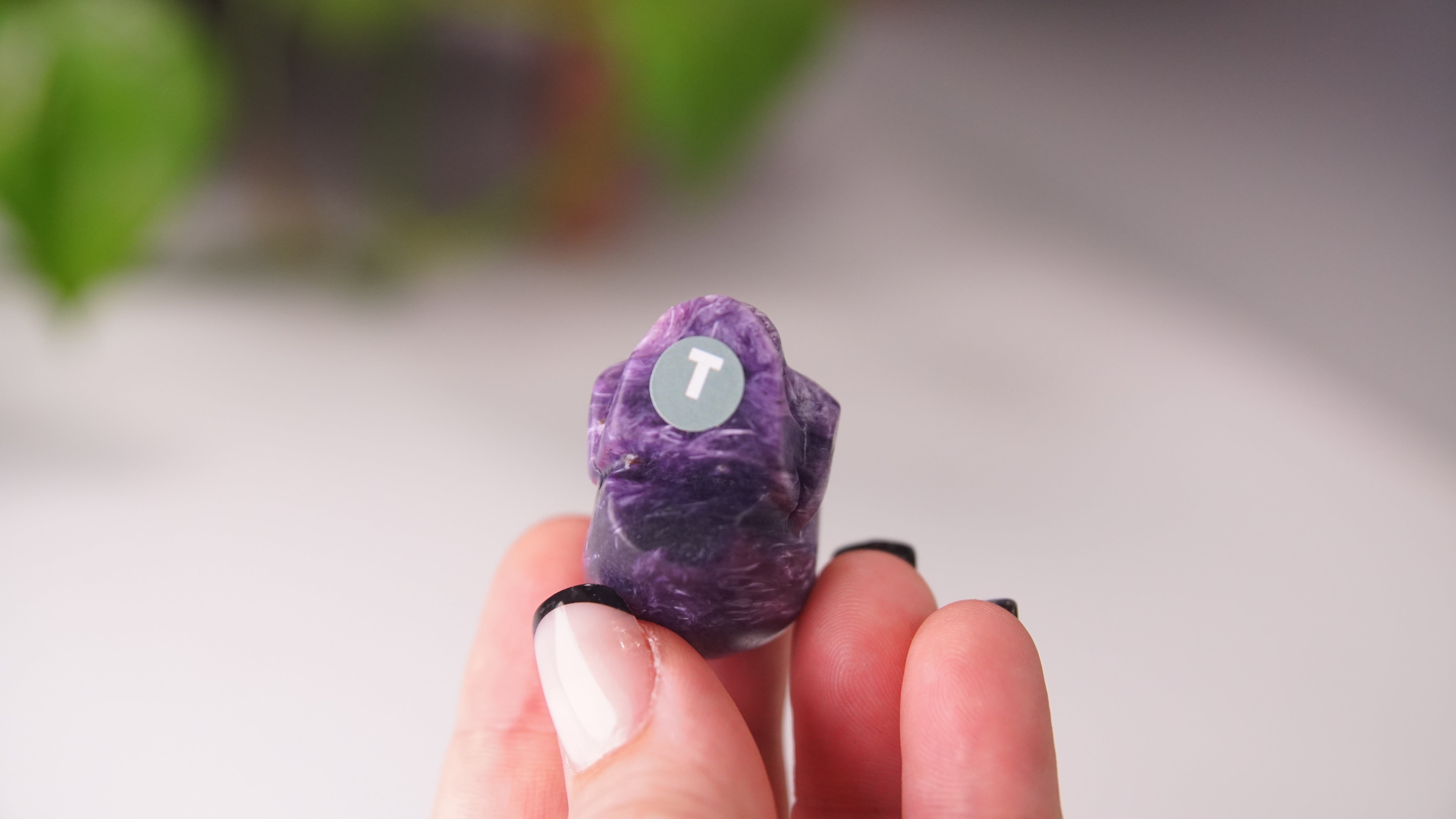 High Quality Charoite Crystal Carving (T)
