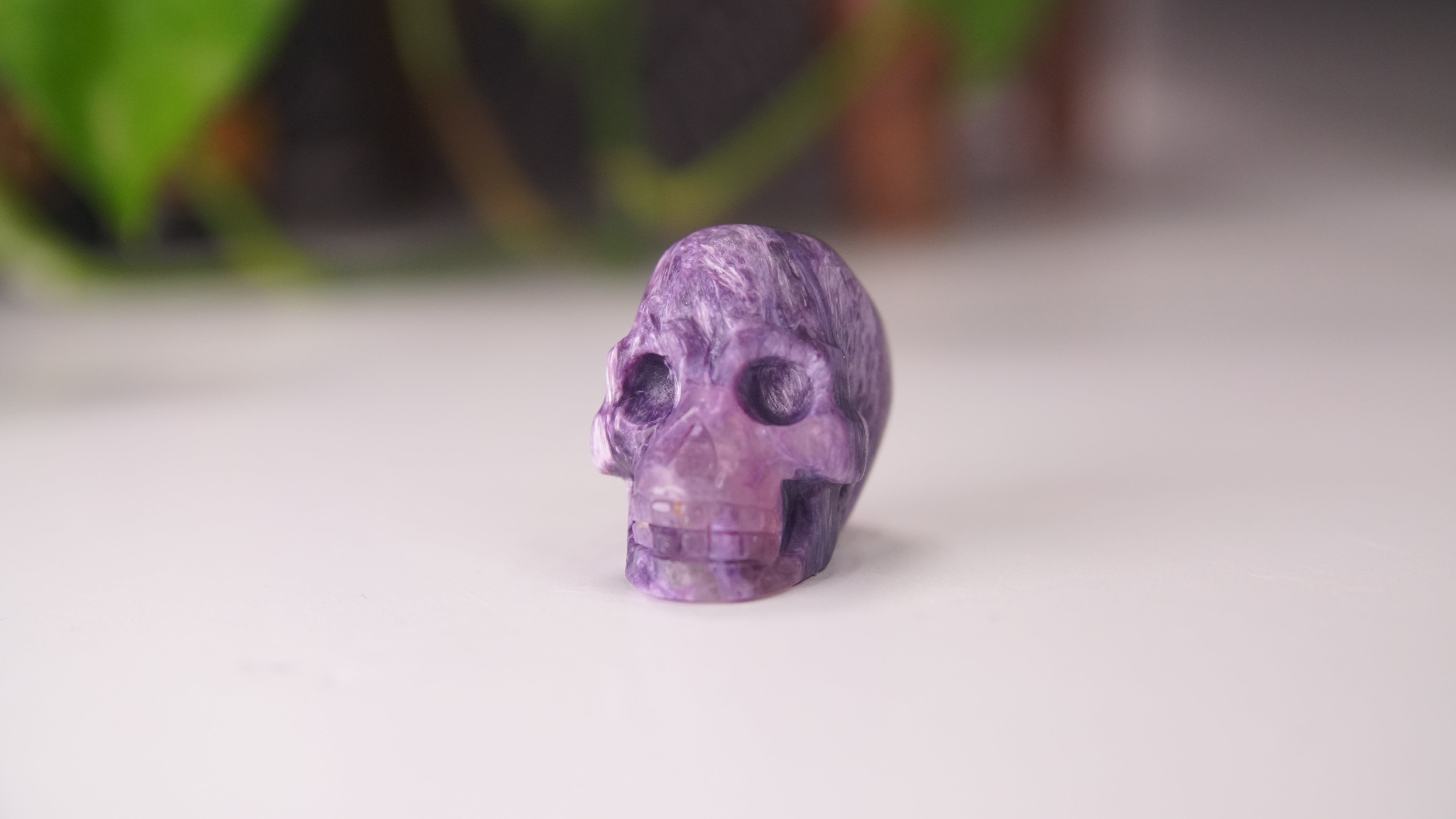 High Quality Charoite Crystal Carving (S)