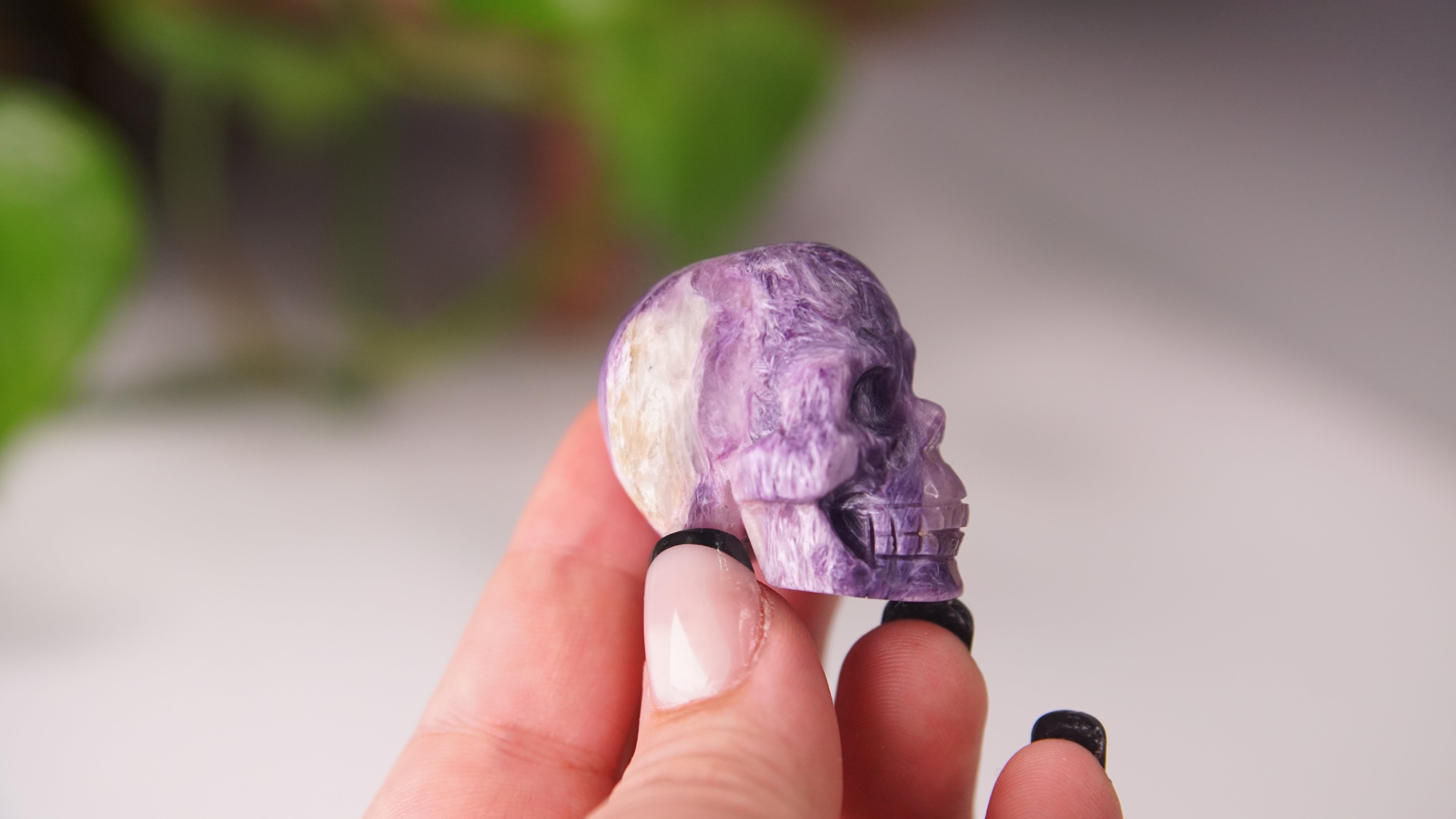 High Quality Charoite Crystal Carving (S)