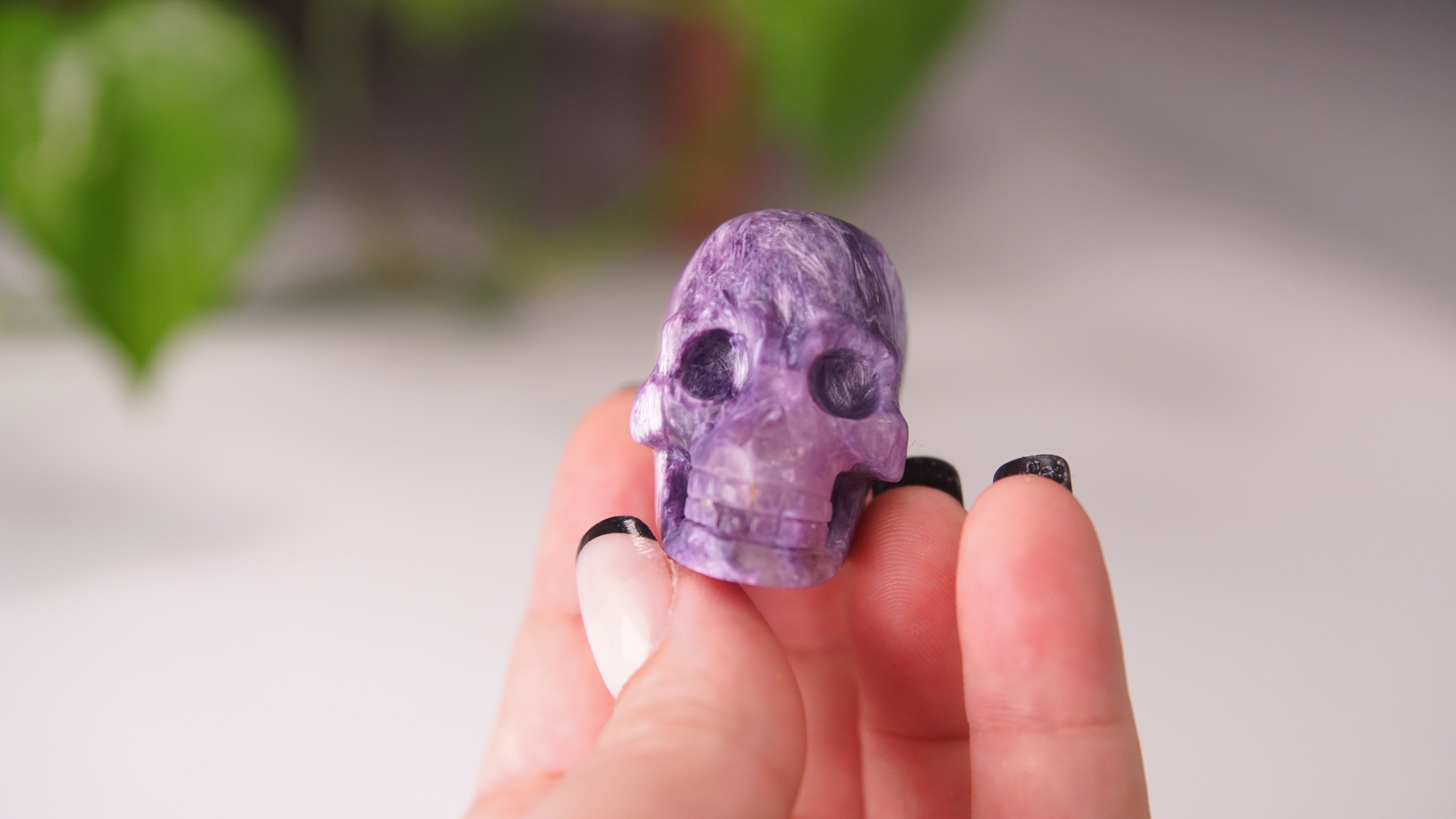 High Quality Charoite Crystal Carving (S)