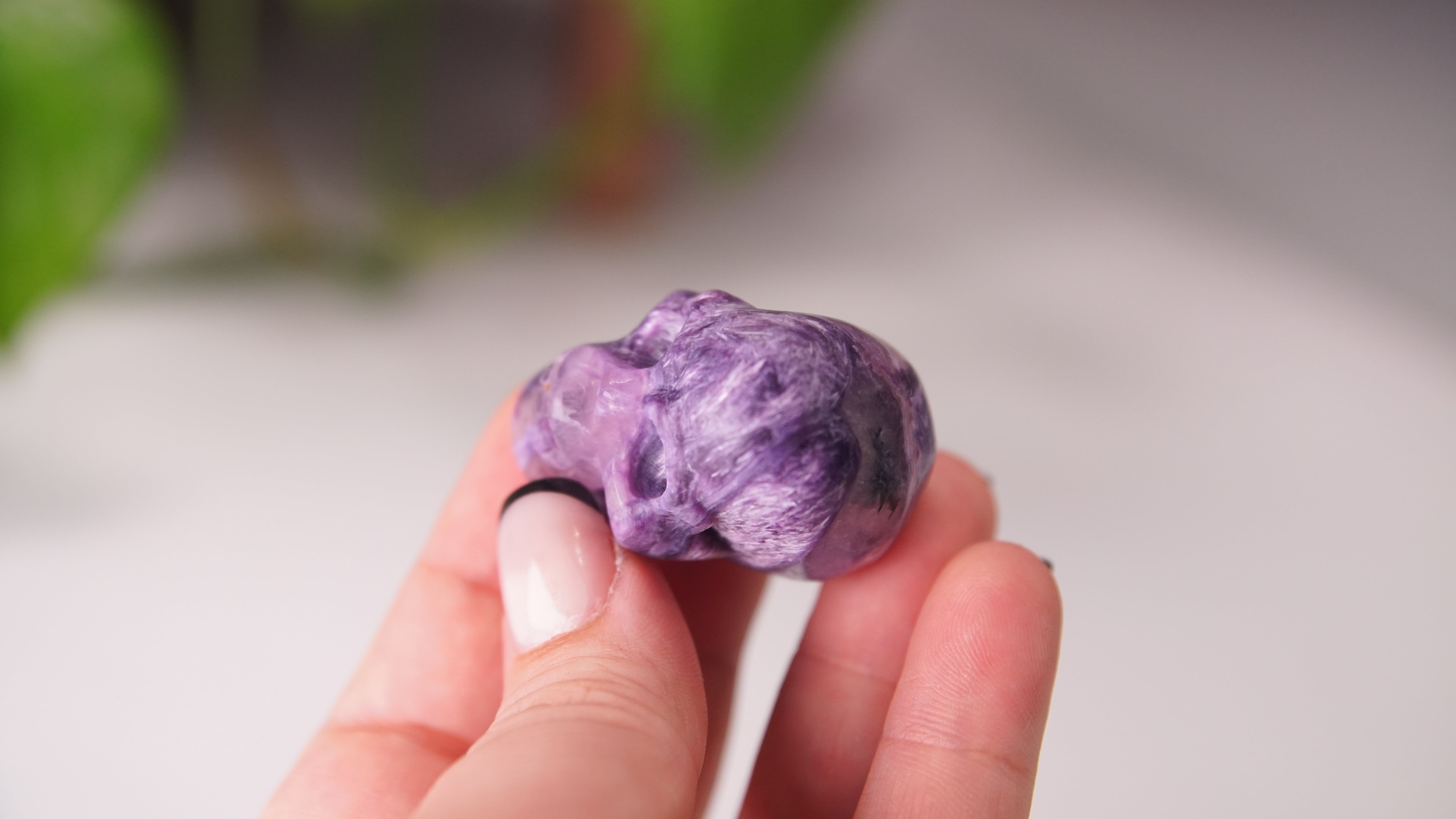 High Quality Charoite Crystal Carving (S)