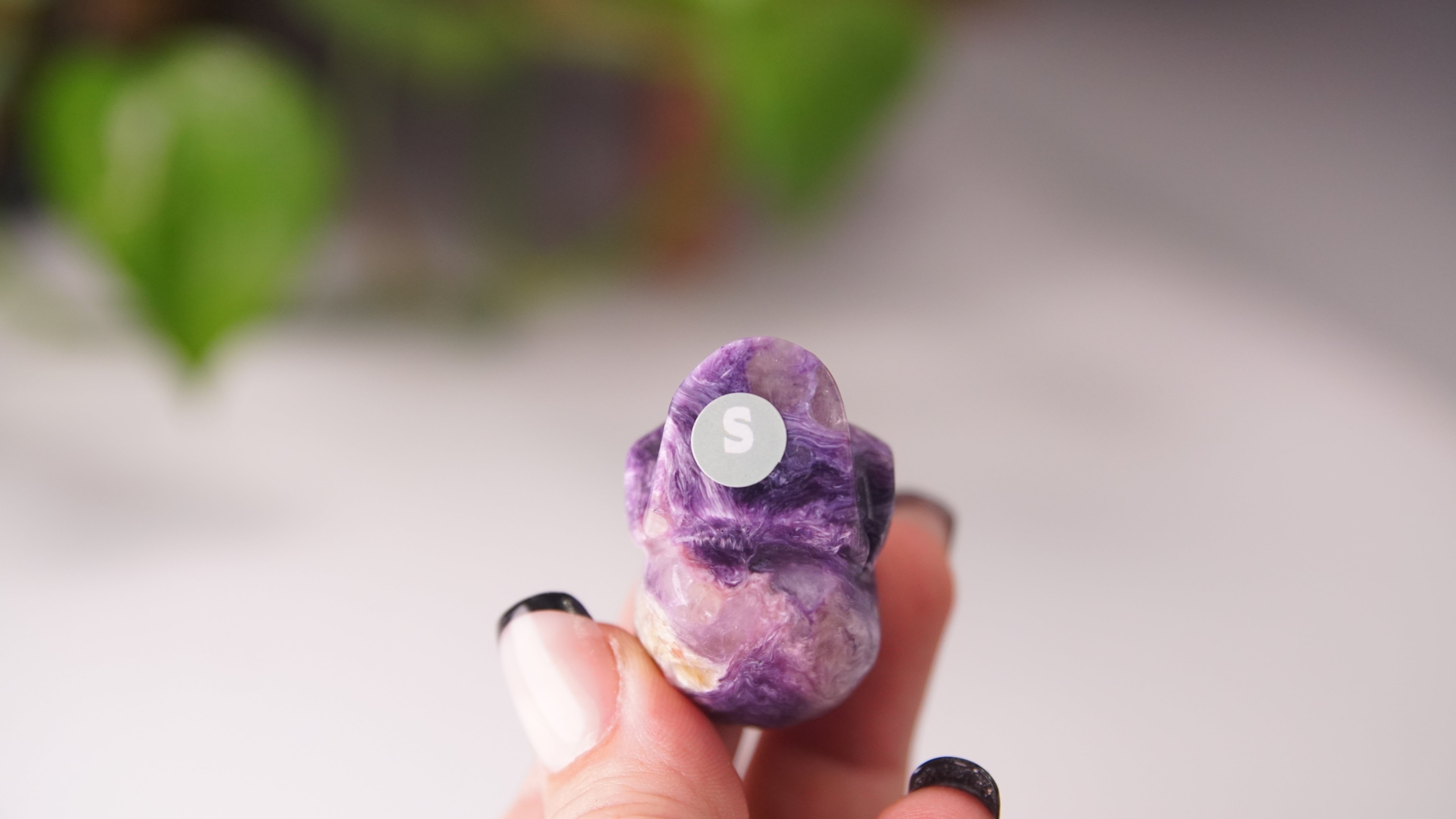 High Quality Charoite Crystal Carving (S)
