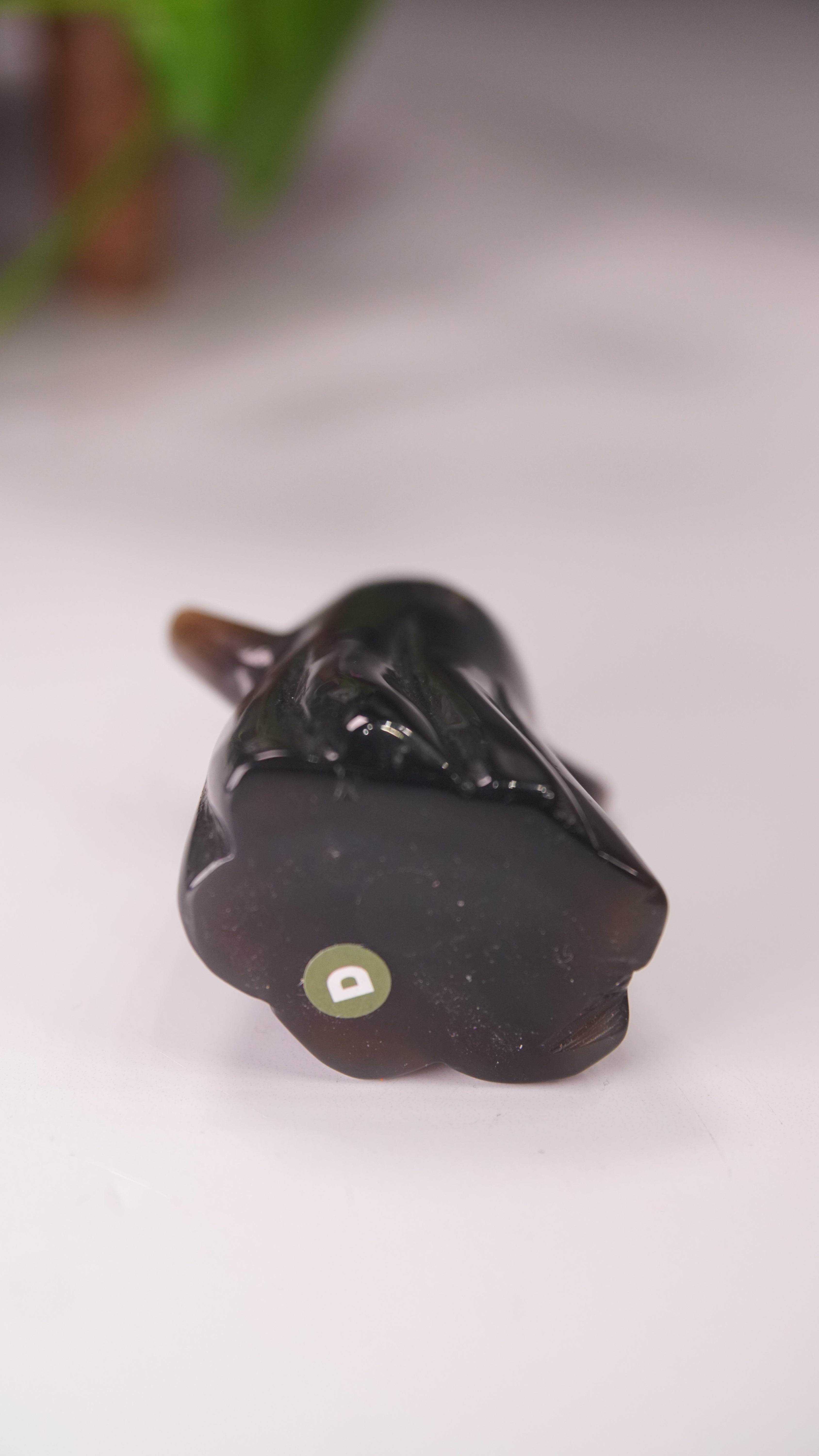 Druzy Agate Hand Carved Ghost Carving (D)