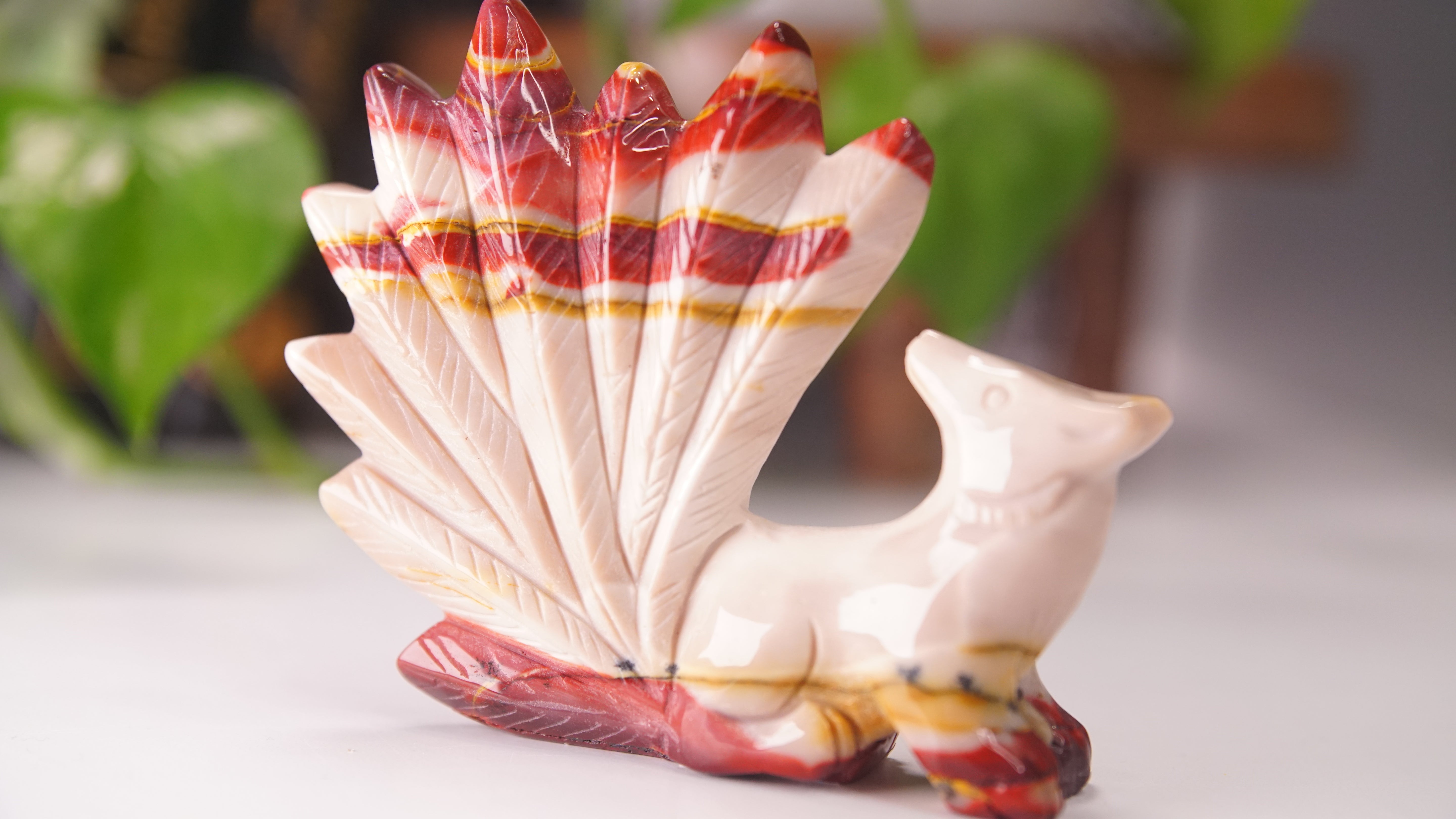 Mookaite Hand Carved Fox Carving