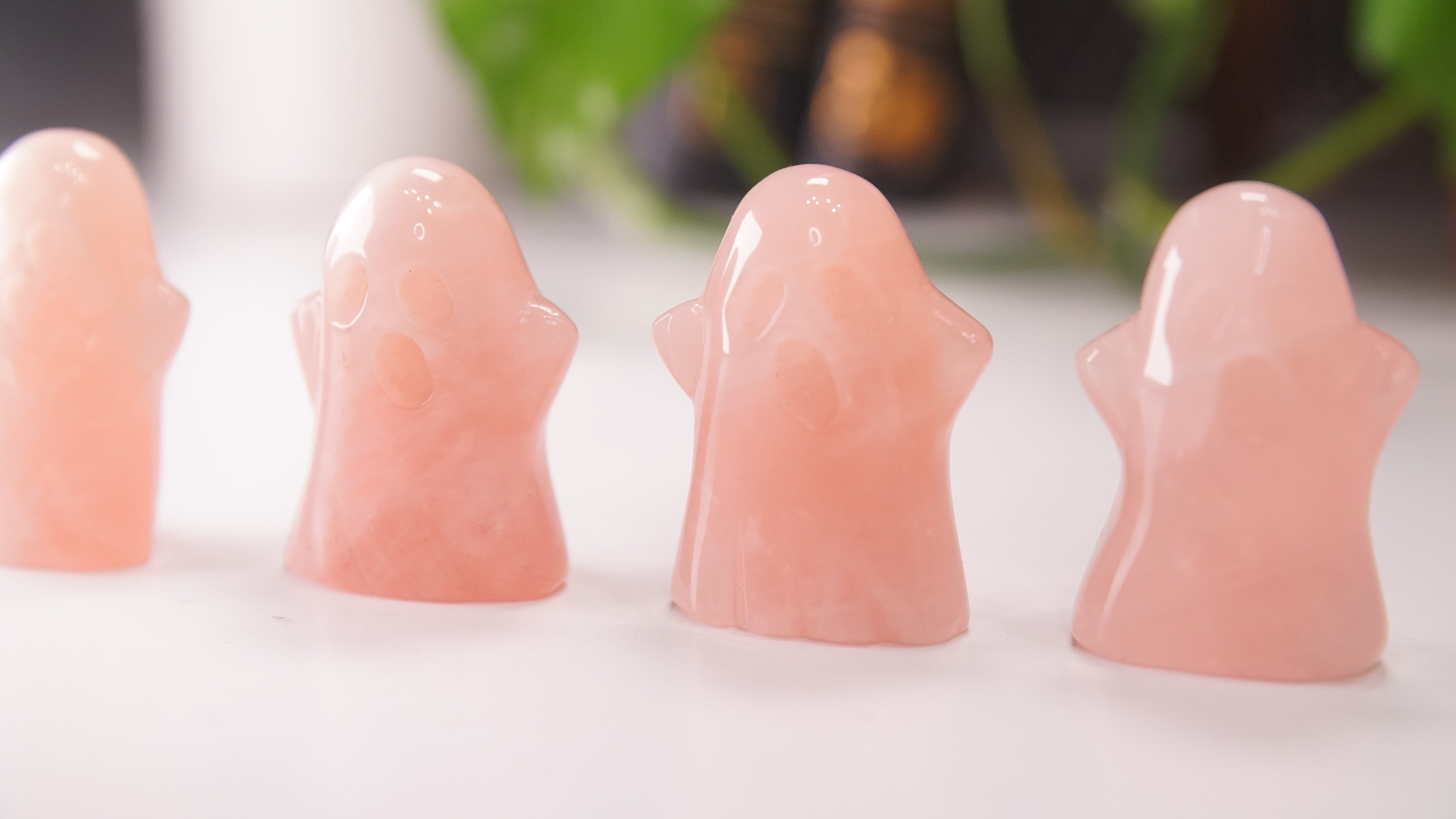 Rose Quartz Ghost Carving | High Quality Crystal | Pick Your Favorite