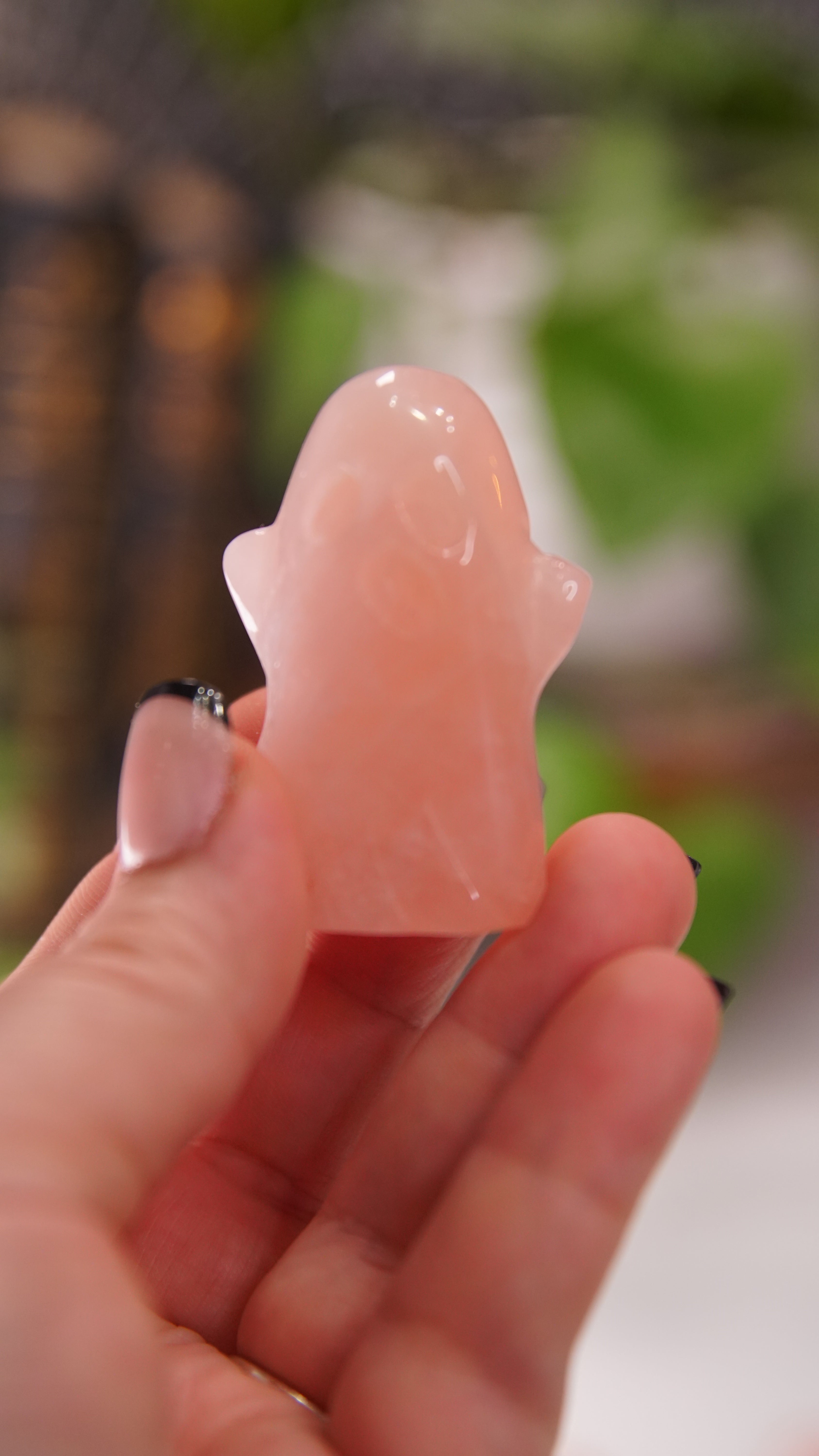 Rose Quartz Ghost Carving | High Quality Crystal | Pick Your Favorite