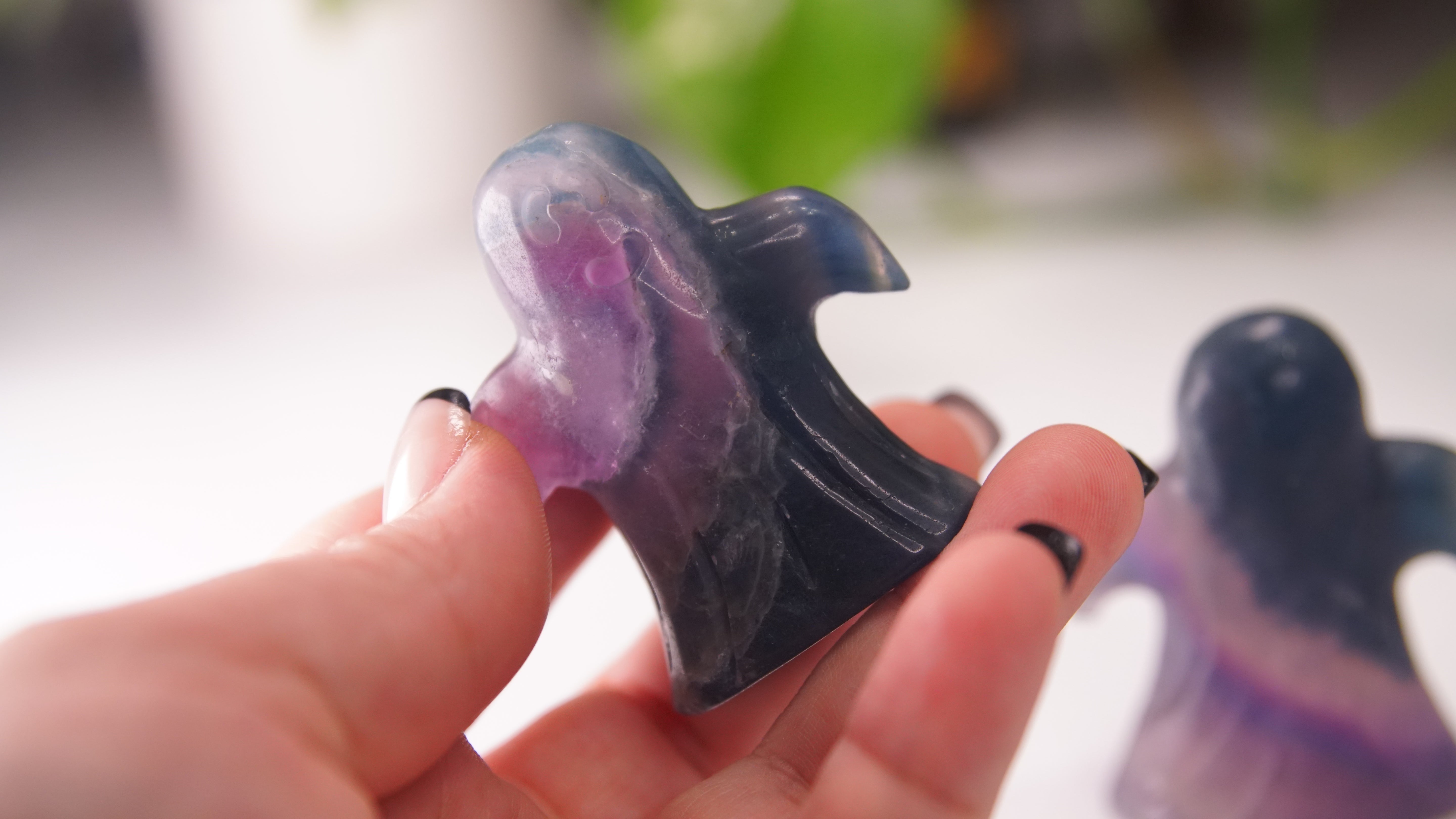 Fluorite Dancing Ghost Carving | Crystal Carving Sculpture