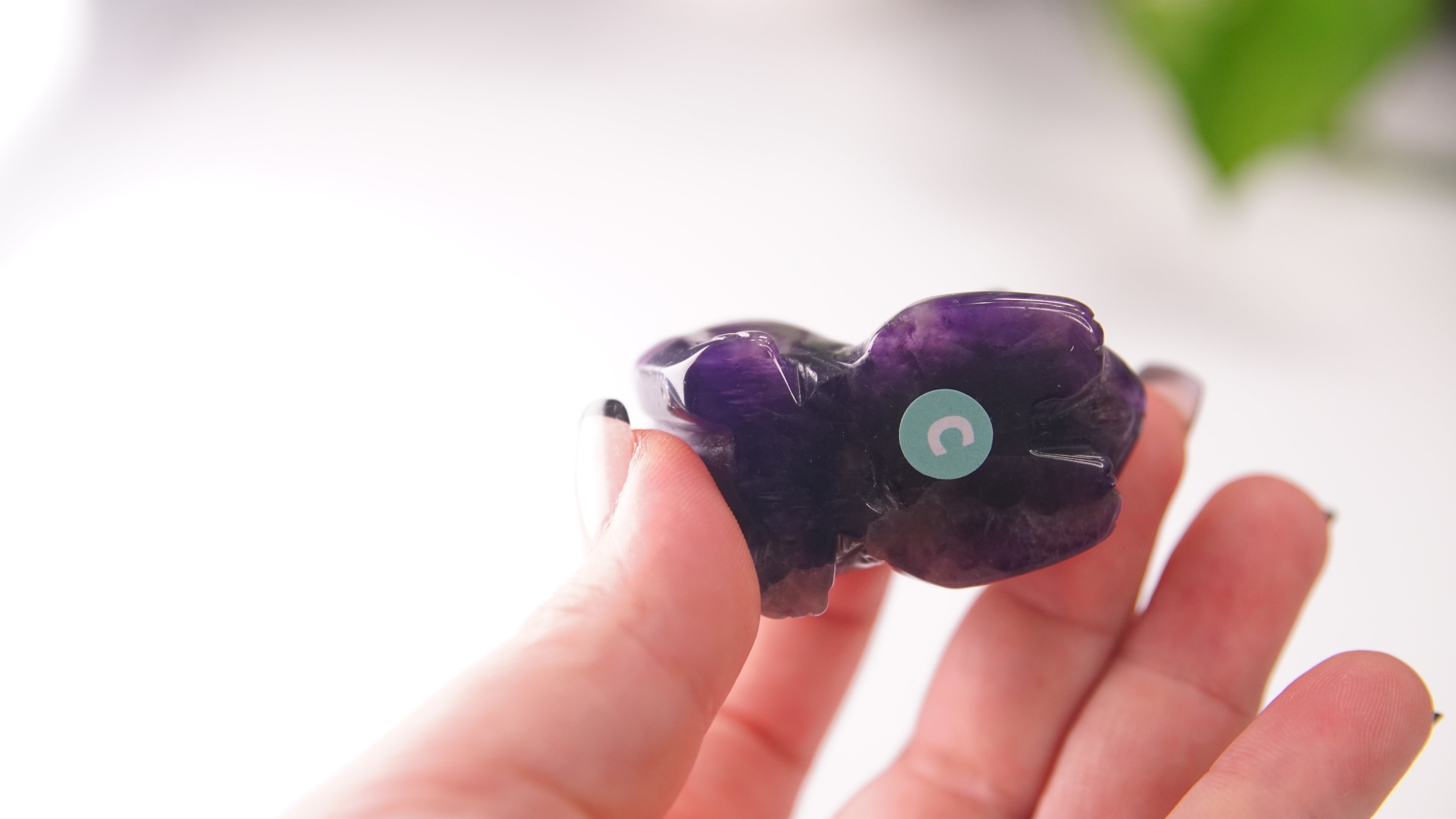 Amethyst Playful Kitten Carving | Crystal Carving Sculpture (Small)