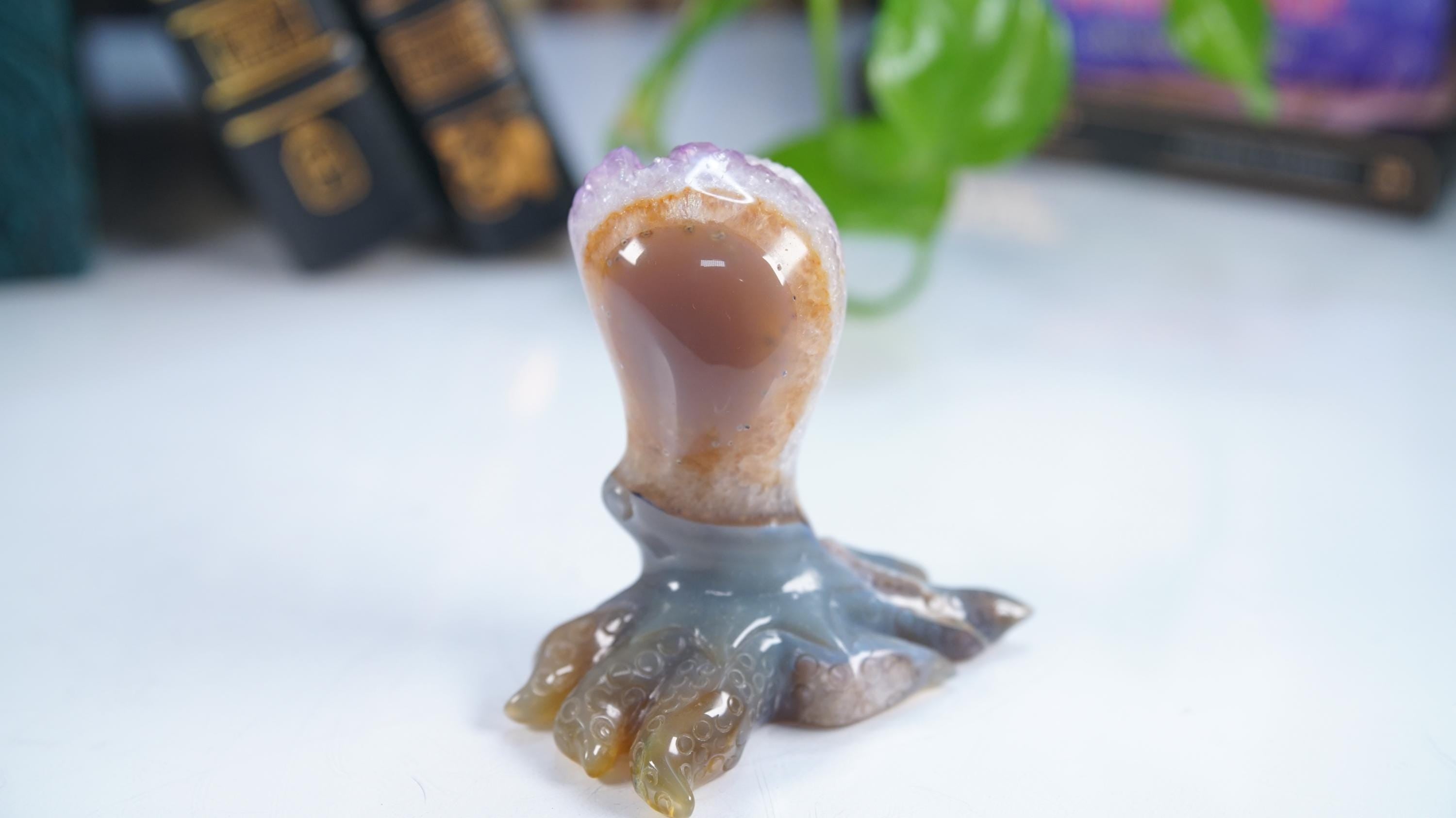 Druzy Agate Octopus Crystal Penguin Carving Geode Statement Piece