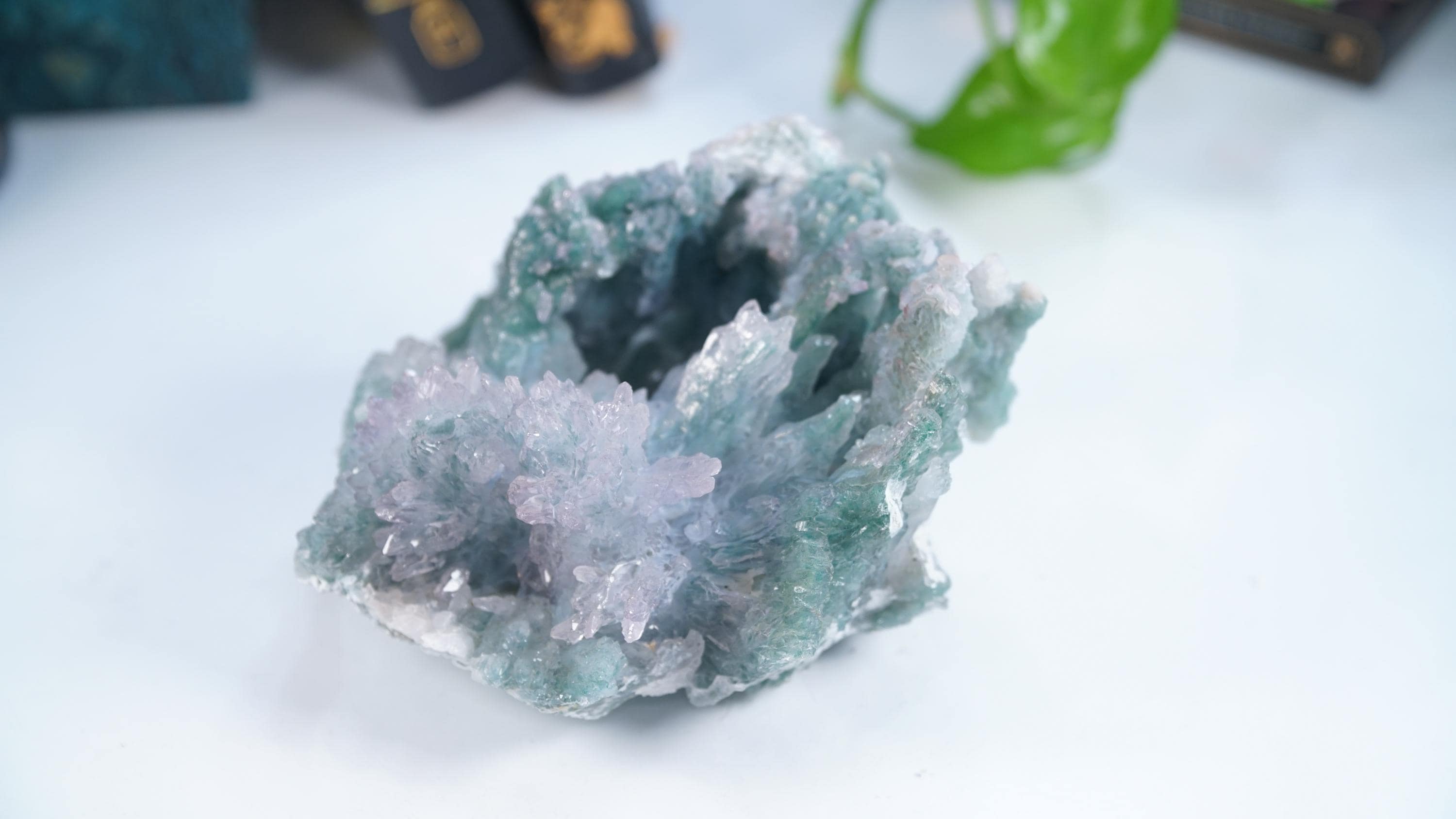 Amethyst Flower Cluster Crystal With Stand, Energy Healing Amethyst, Reiki Crystal Feng Shui Altar Home Decor Office