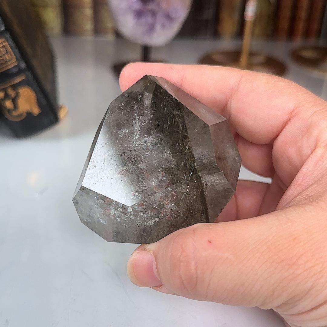 Garden Quartz Freeform | Lodolite With Inclusions Crystal Carving