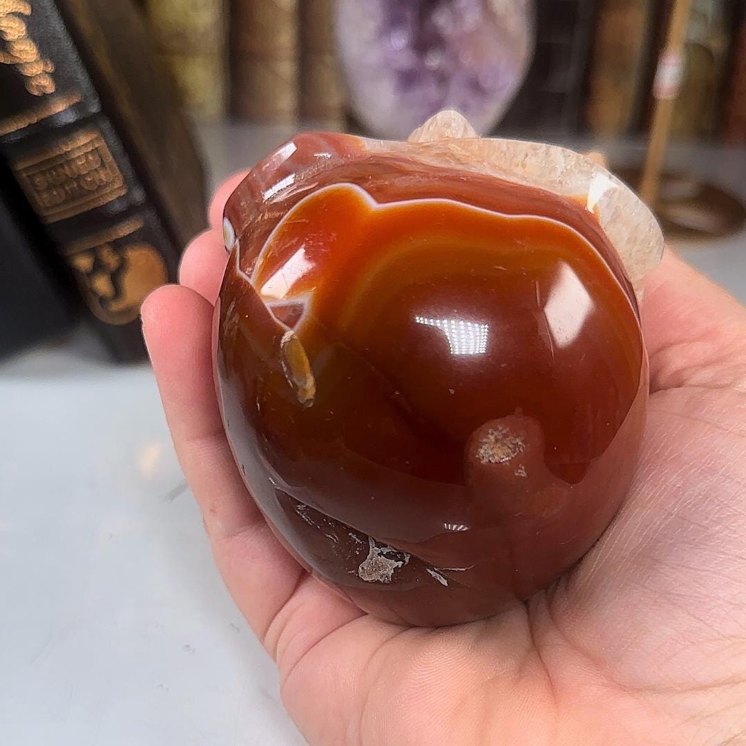 Red Carnelian Crystal Agate Sardonyx Skull Stone Carving Sculpture Healing Altar Reiki Feng Shui Altar