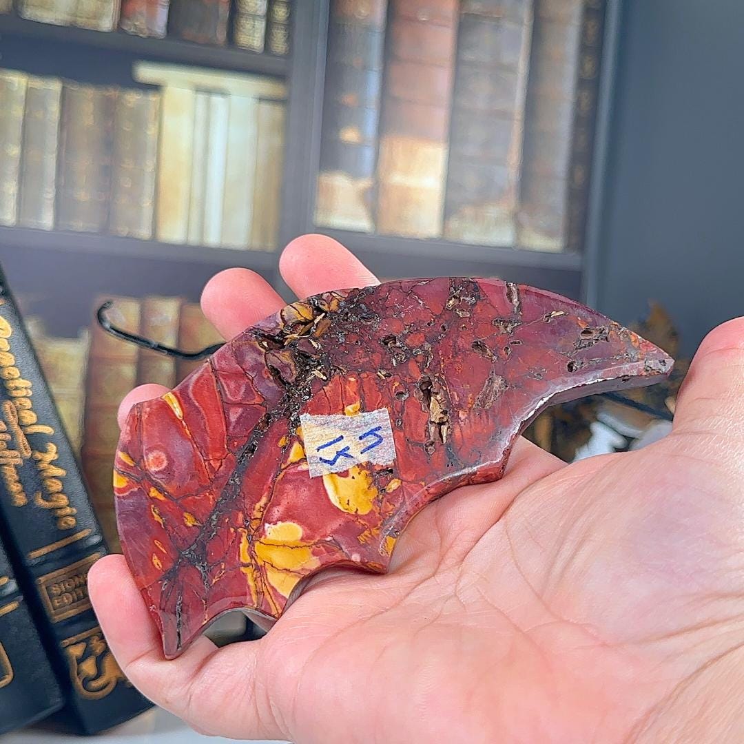 Mookaite Wings Stone Carving Sculpture Healing Altar Reiki Feng Shui Altar