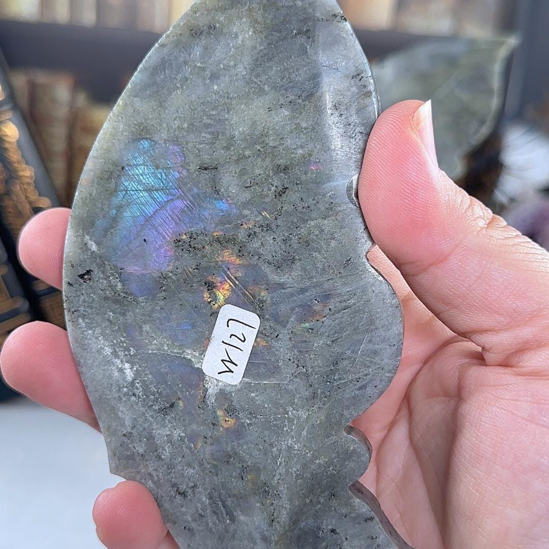 Large Flashy Purple Labradorite Wings | Chakra Healing Reiki Stone | Perfect for Meditation