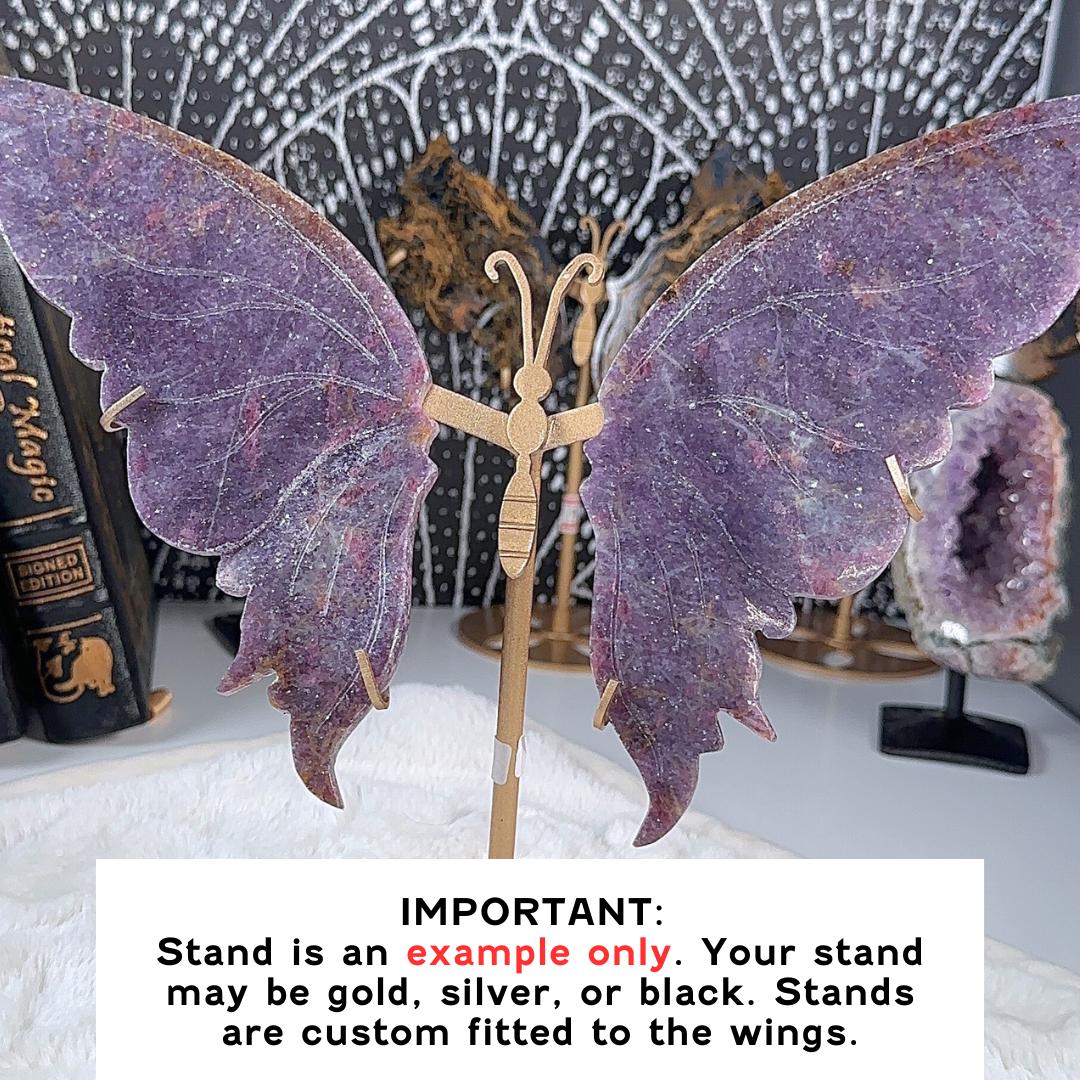 Unicorn Stone Butterfly Wings | US Seller | Lepodolite Quartz Tourmaline Crystal Sphere