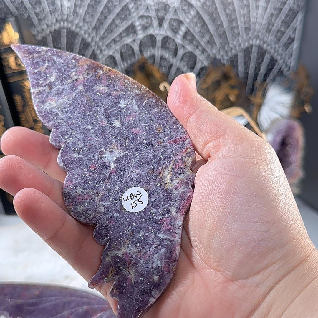Unicorn Stone Butterfly Wings | US Seller | Lepodolite Quartz Tourmaline Crystal Sphere