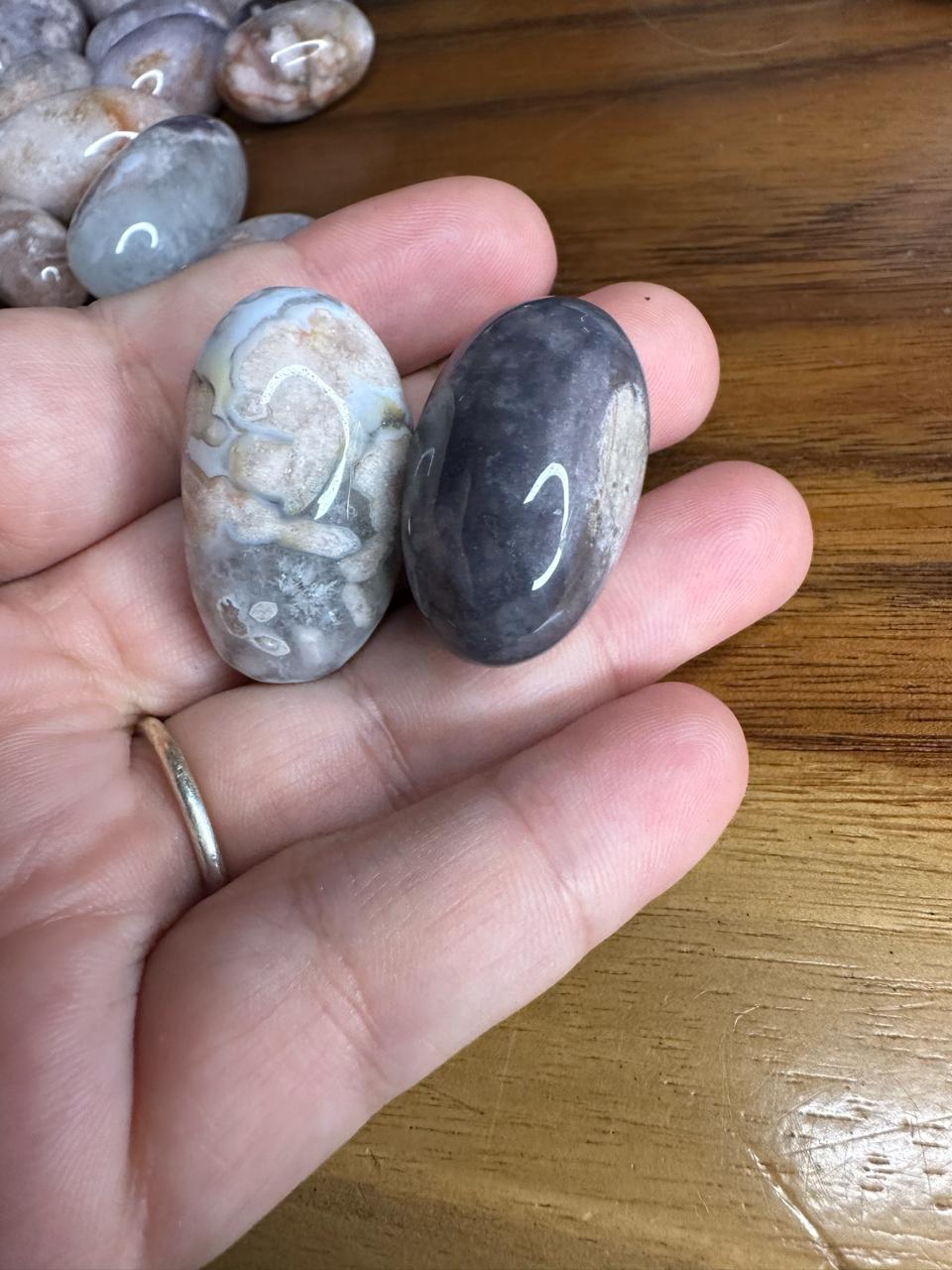 Blue Flower Agate Tumbles | High Quality Crystal | Flower Agate | US Seller