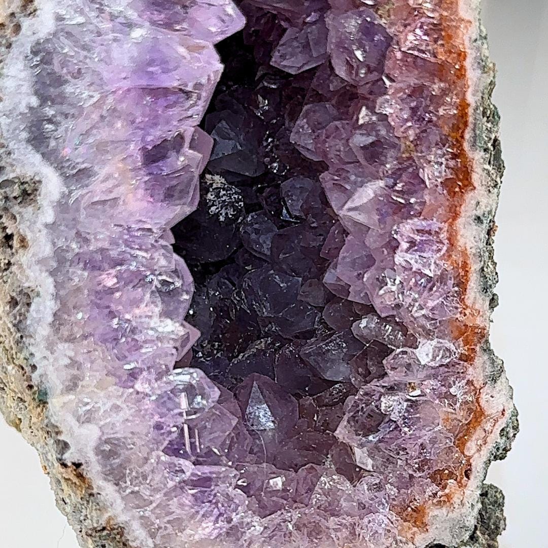 Pink Amethyst Cluster Crystal With Stand, Energy Healing Amethyst, Reiki Crystal Feng Shui Altar Home Decor Office