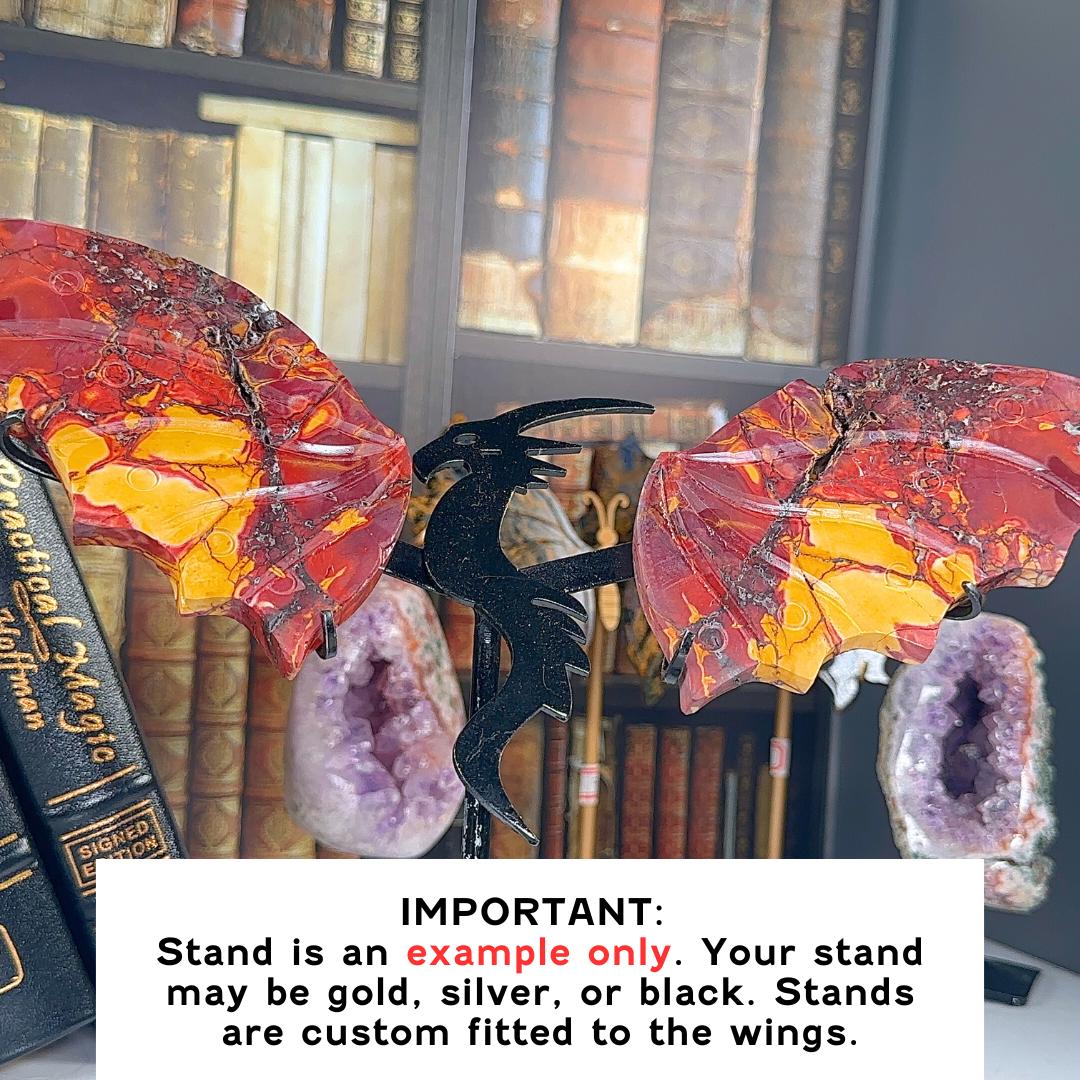 Mookaite Wings Stone Carving Sculpture Healing Altar Reiki Feng Shui Altar