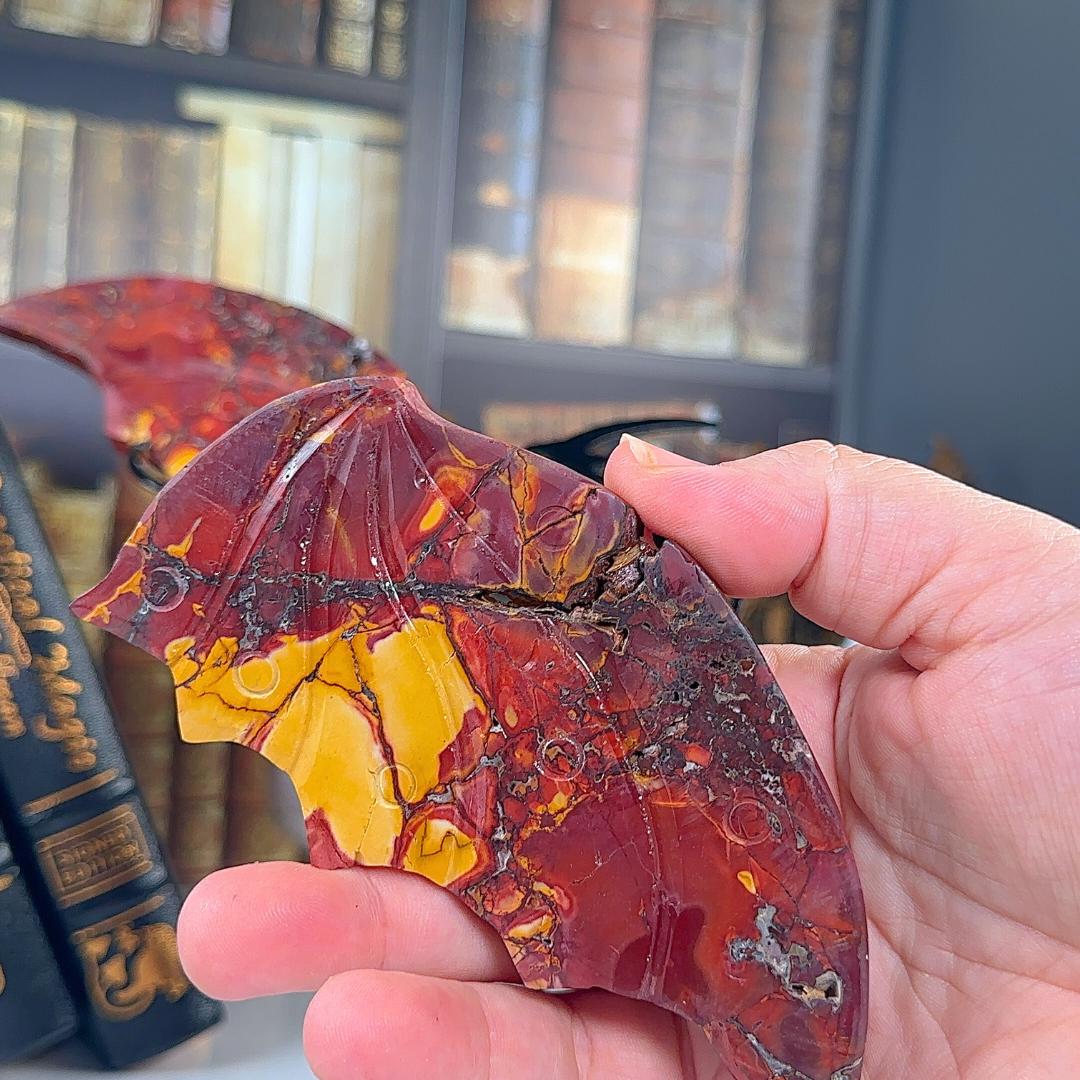 Mookaite Wings Stone Carving Sculpture Healing Altar Reiki Feng Shui Altar