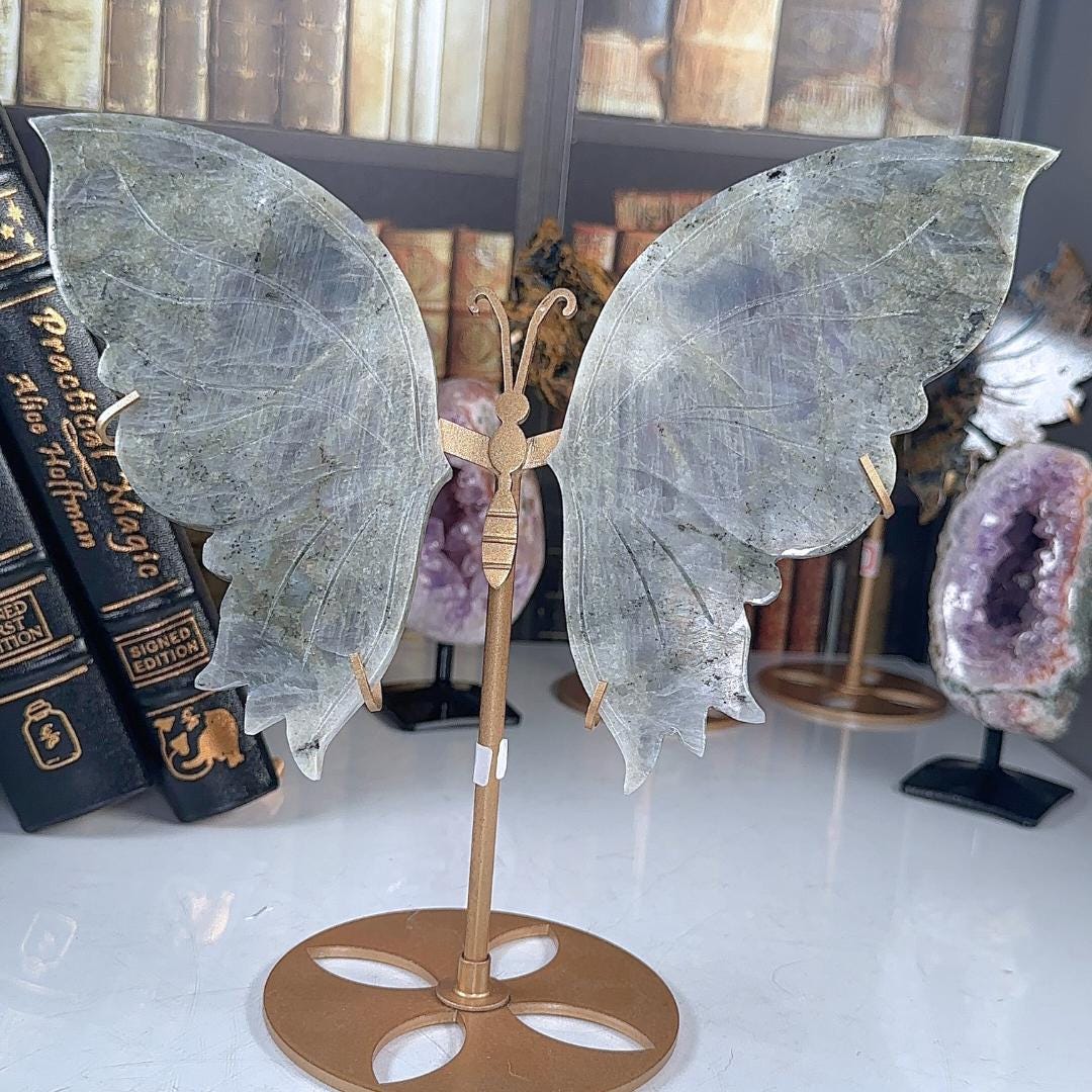 Large Flashy Purple Labradorite Wings | Chakra Healing Reiki Stone | Perfect for Meditation