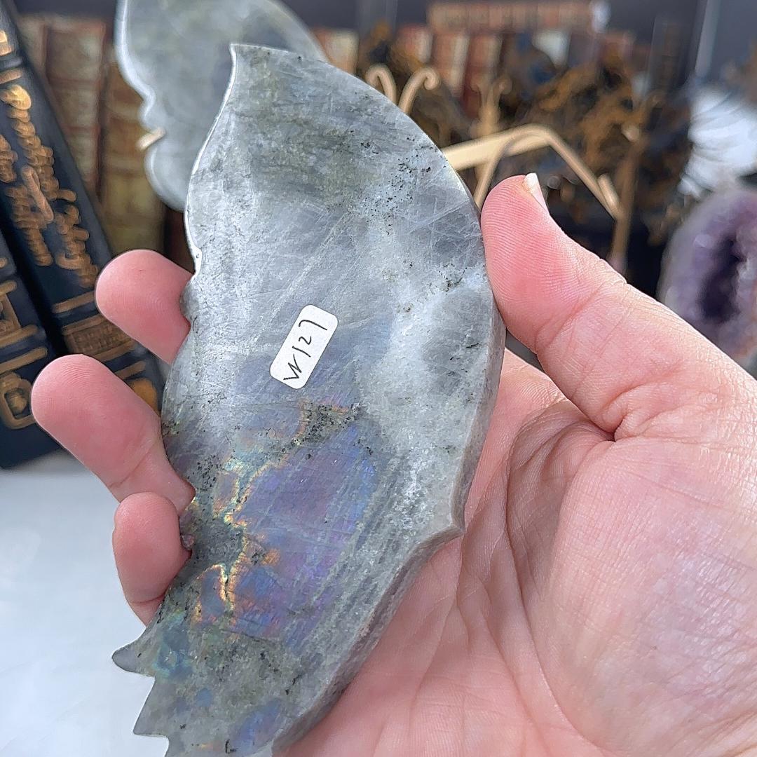 Large Flashy Purple Labradorite Wings | Chakra Healing Reiki Stone | Perfect for Meditation