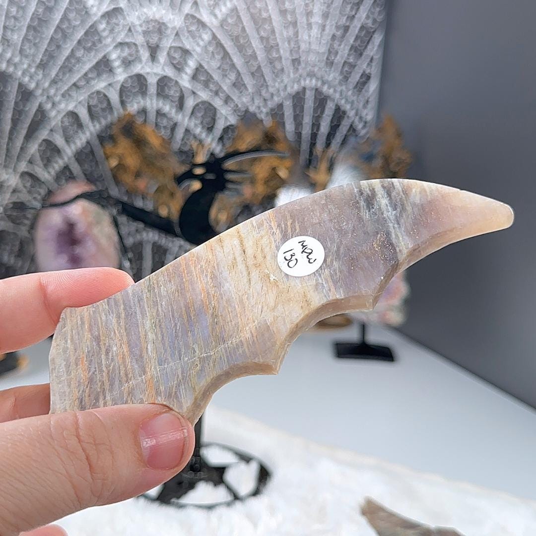 Flashy Blue Moonstone Dragon Wings Sunstone | US Seller | Chakra Healing, Reiki Healing Altar Balance Intuition