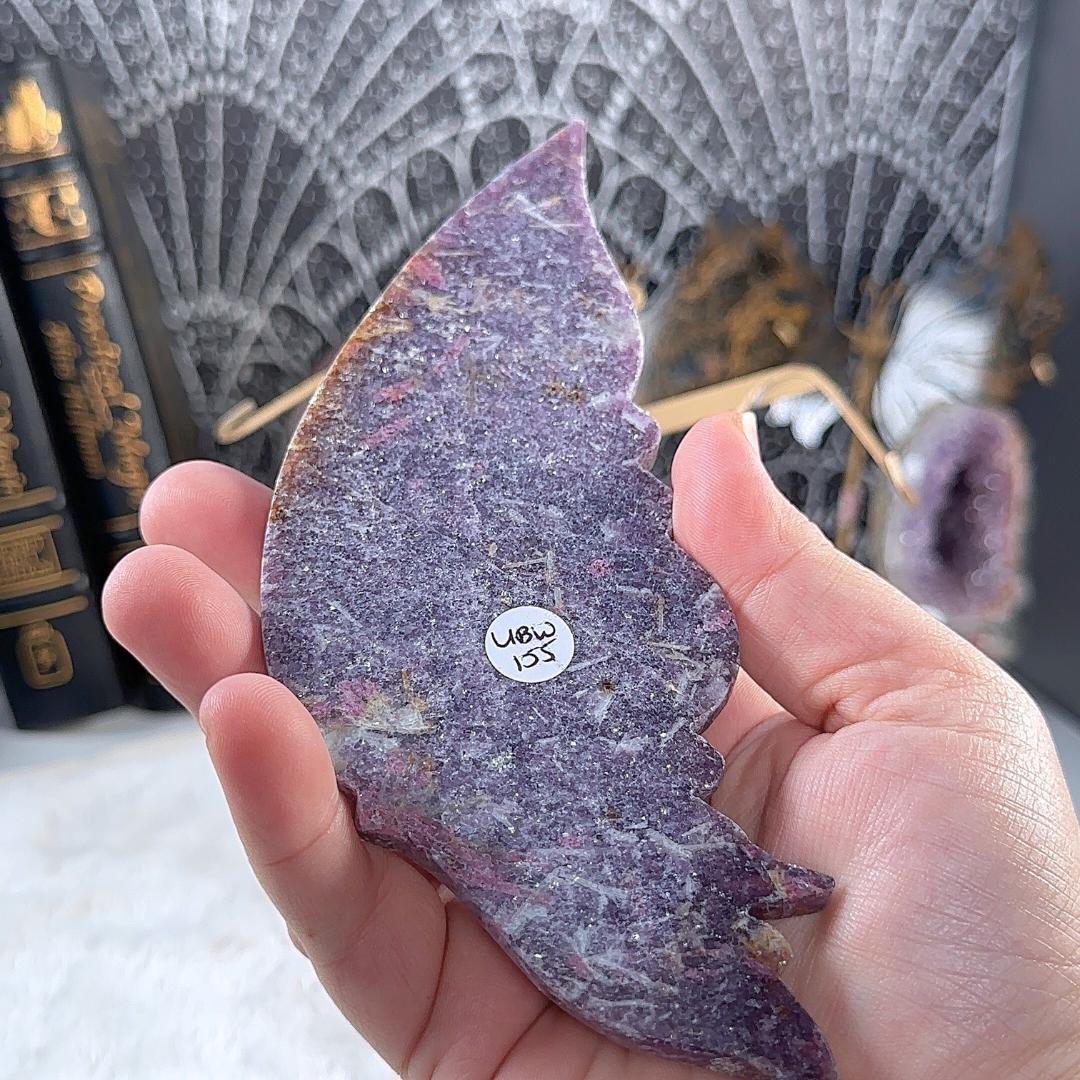 Unicorn Stone Butterfly Wings | US Seller | Lepodolite Quartz Tourmaline Crystal Sphere