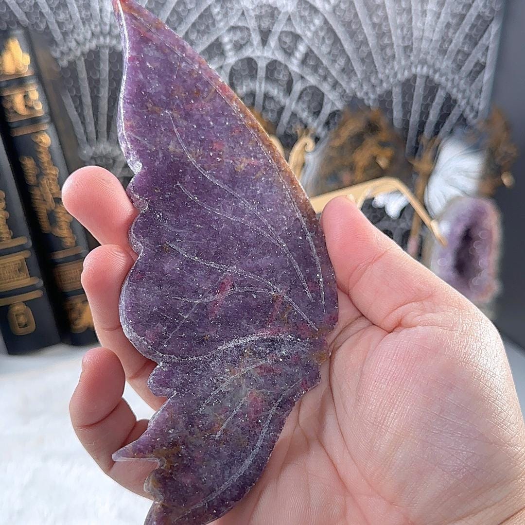 Unicorn Stone Butterfly Wings | US Seller | Lepodolite Quartz Tourmaline Crystal Sphere