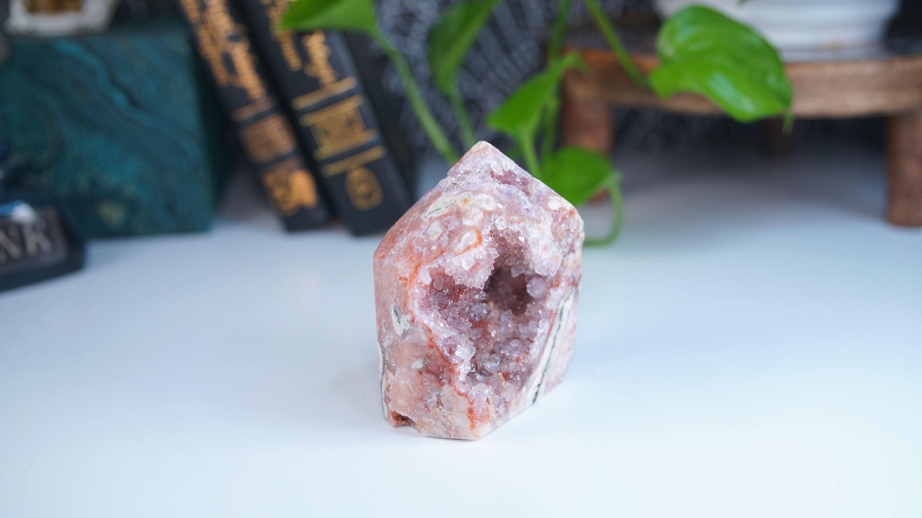 Druzy Pink Amethyst Jasper Agate Crystal Tower, Healing Tower, Crystal Tower, Chakra Healing, Reiki Healing Altar Calm Trust Grace