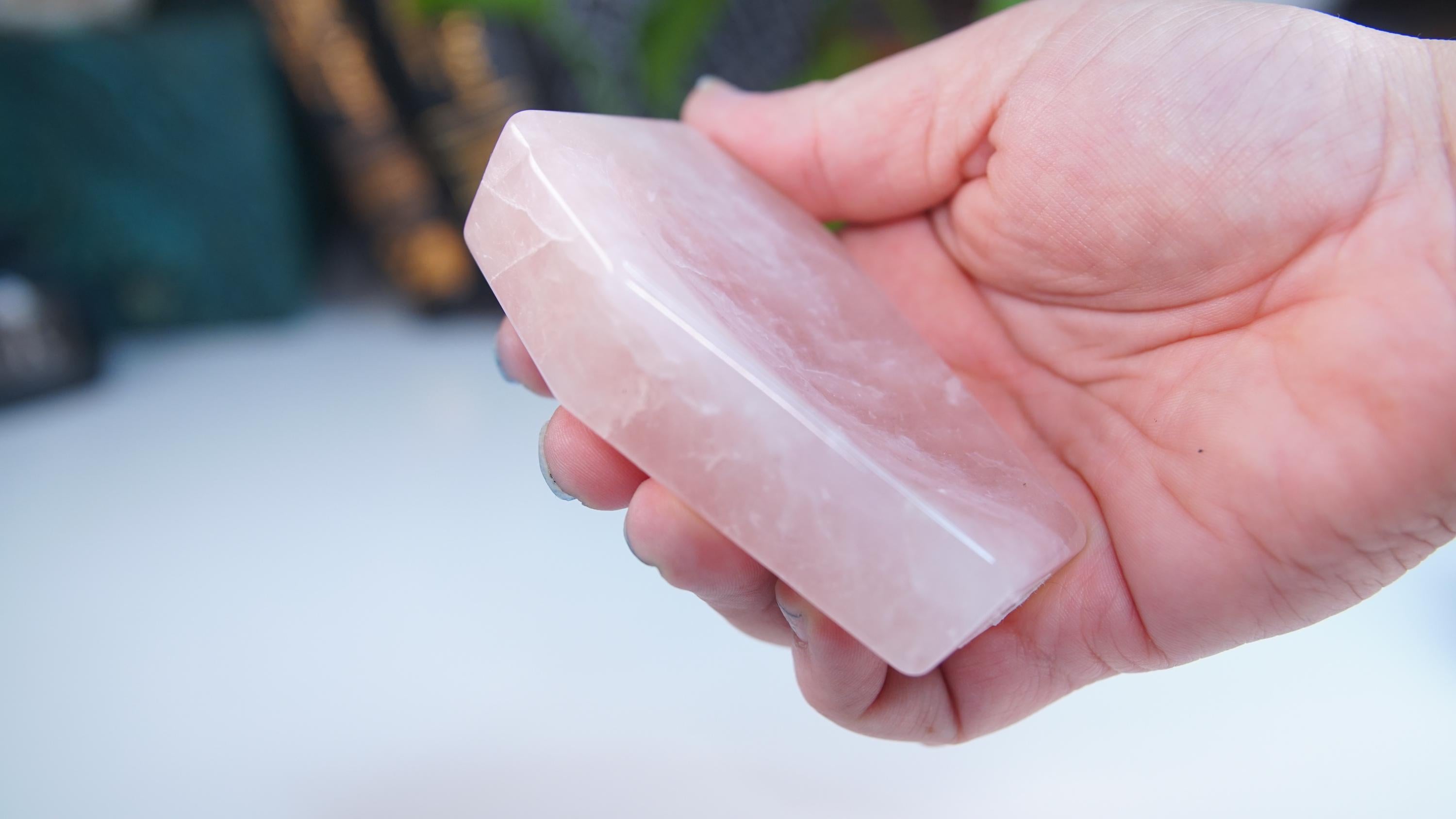 Rose Quartz Coffin Bowl Carving | Intuitively Selected | High Quality Crystal | Rose Quartz | US Seller