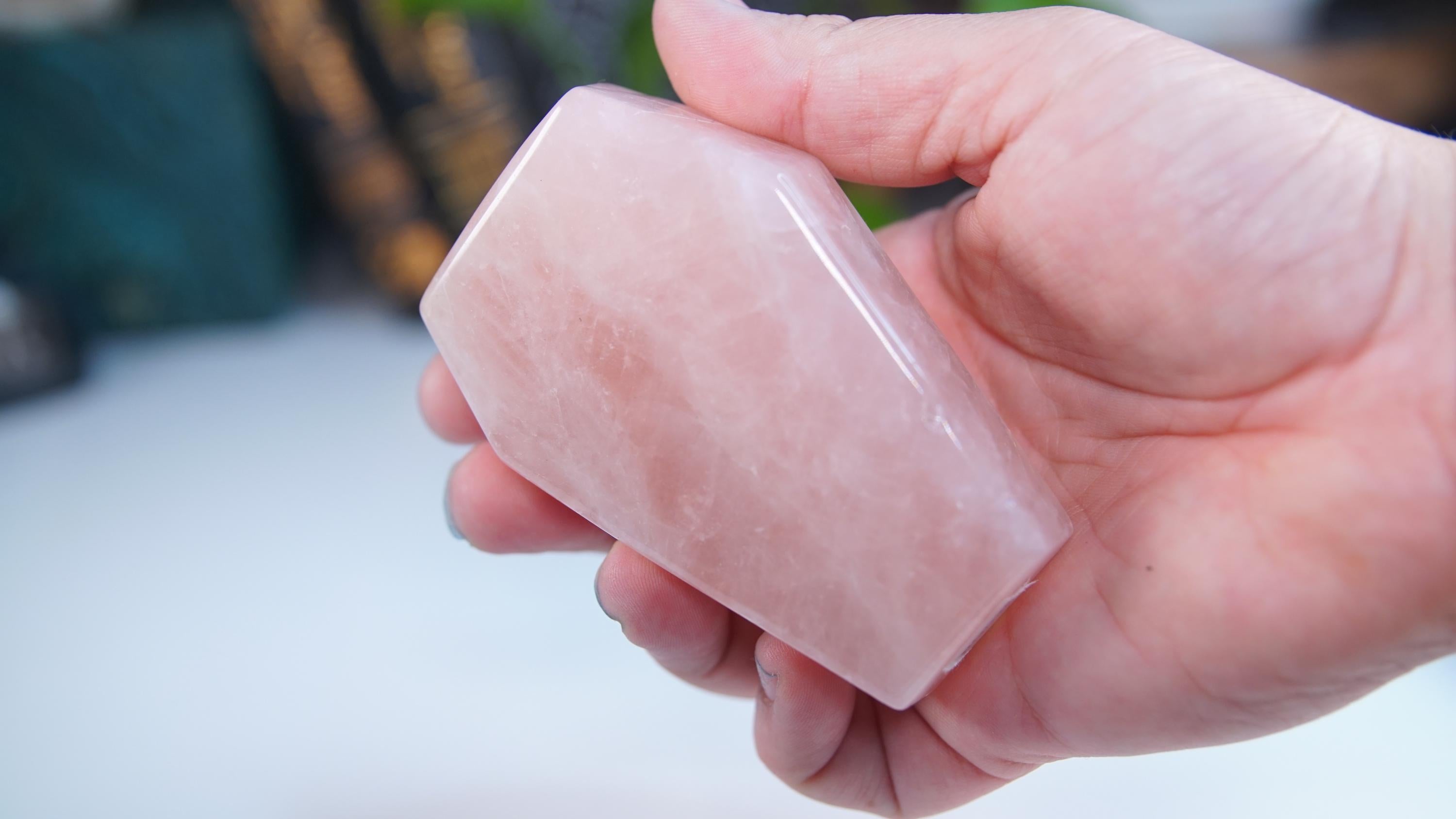 Rose Quartz Coffin Bowl Carving | Intuitively Selected | High Quality Crystal | Rose Quartz | US Seller