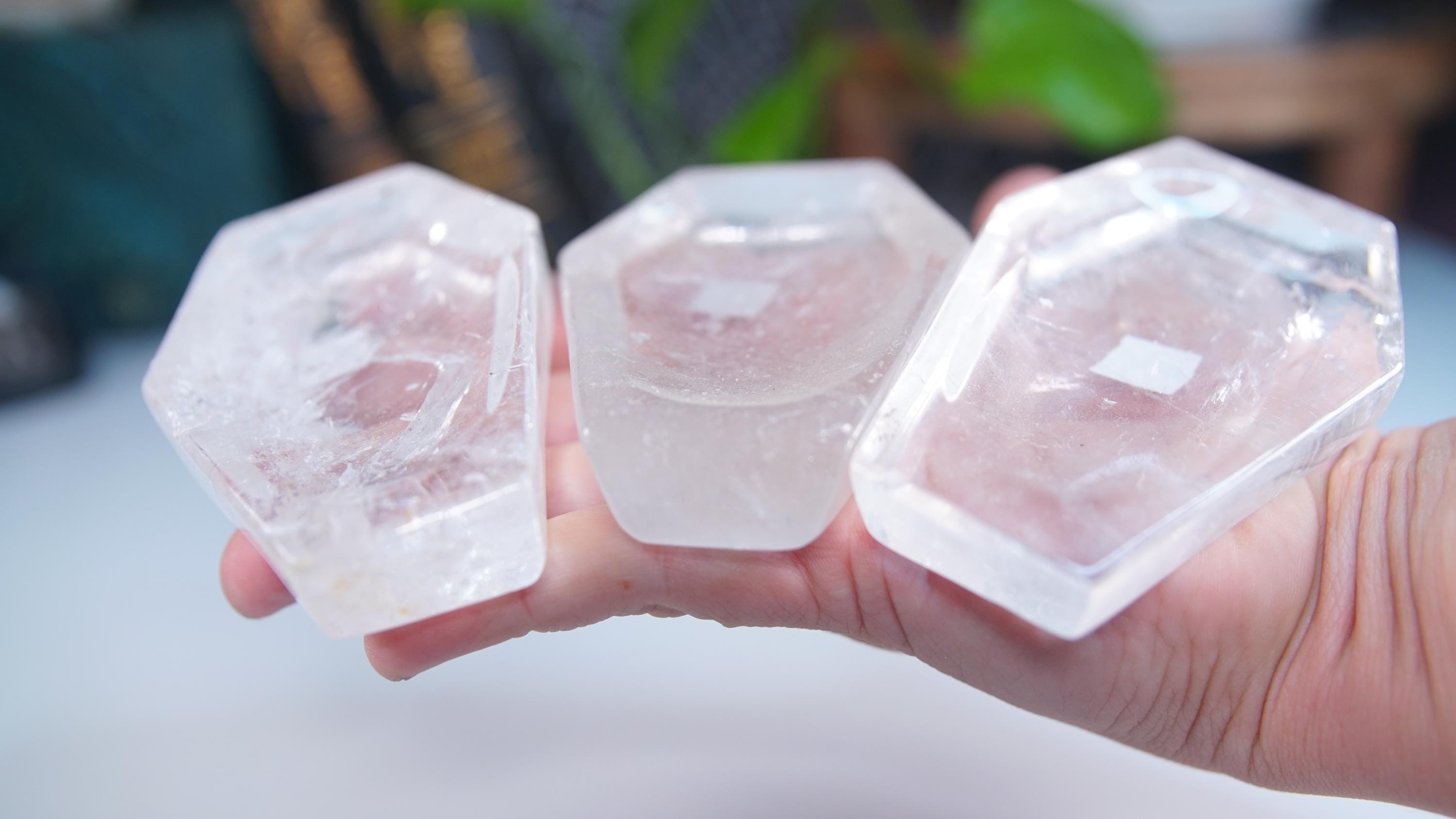 Large Clear Quartz Coffin Bowl | Intuitively Selected | High Quality Quartz | Crystal Carving | US Seller