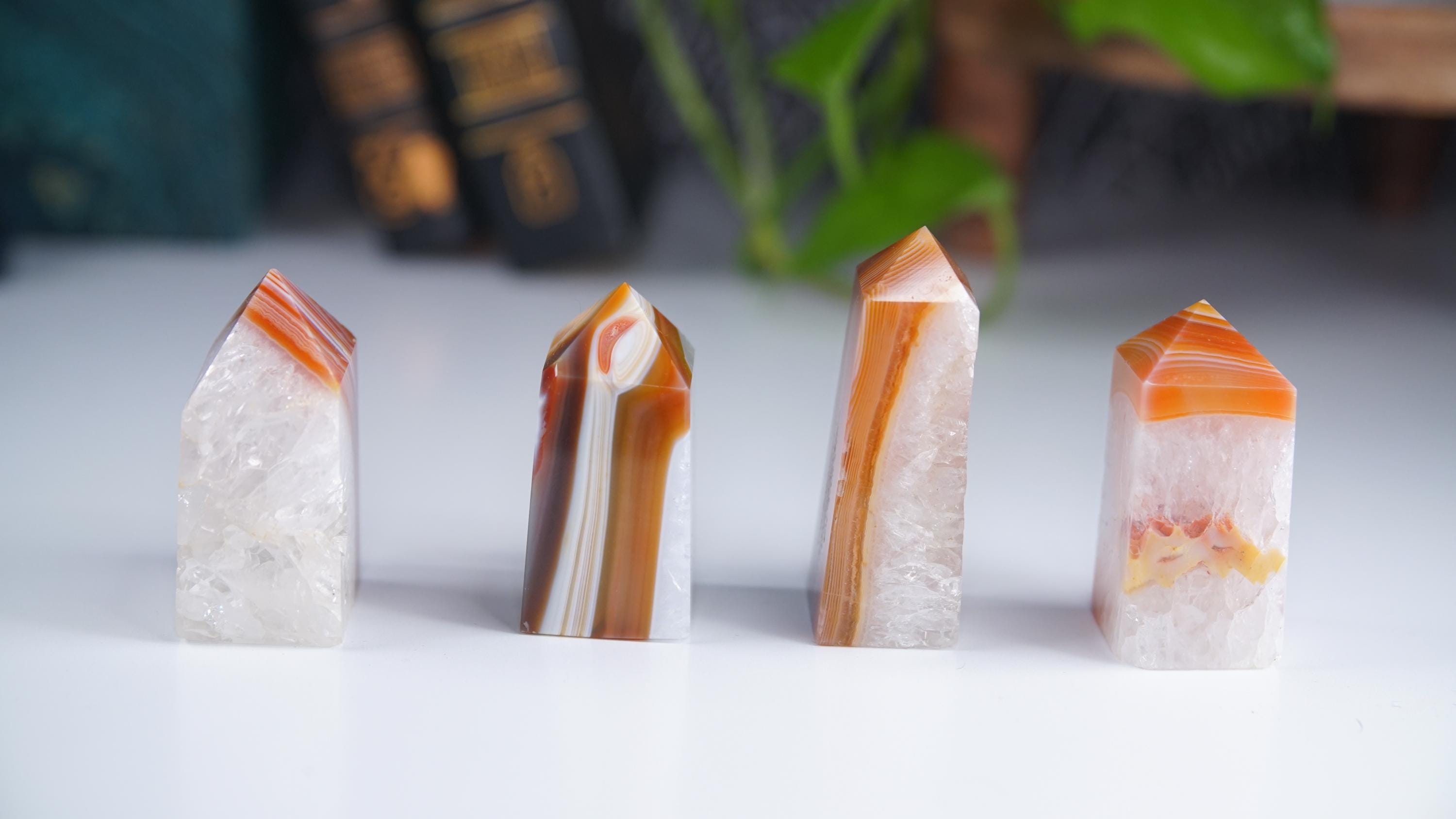 Carnelian Point Obelisk, Red Agate Tower, Druzy Protection Gift, Feng Shui Altar Energy Healing Reiki Healing Crystals