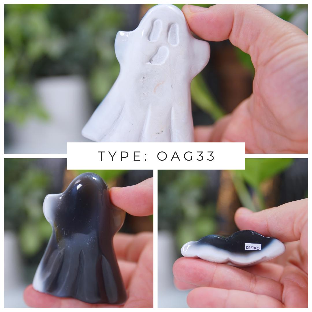 Orca Agate Blue Grey Ghost Carvings | High Quality | US Seller