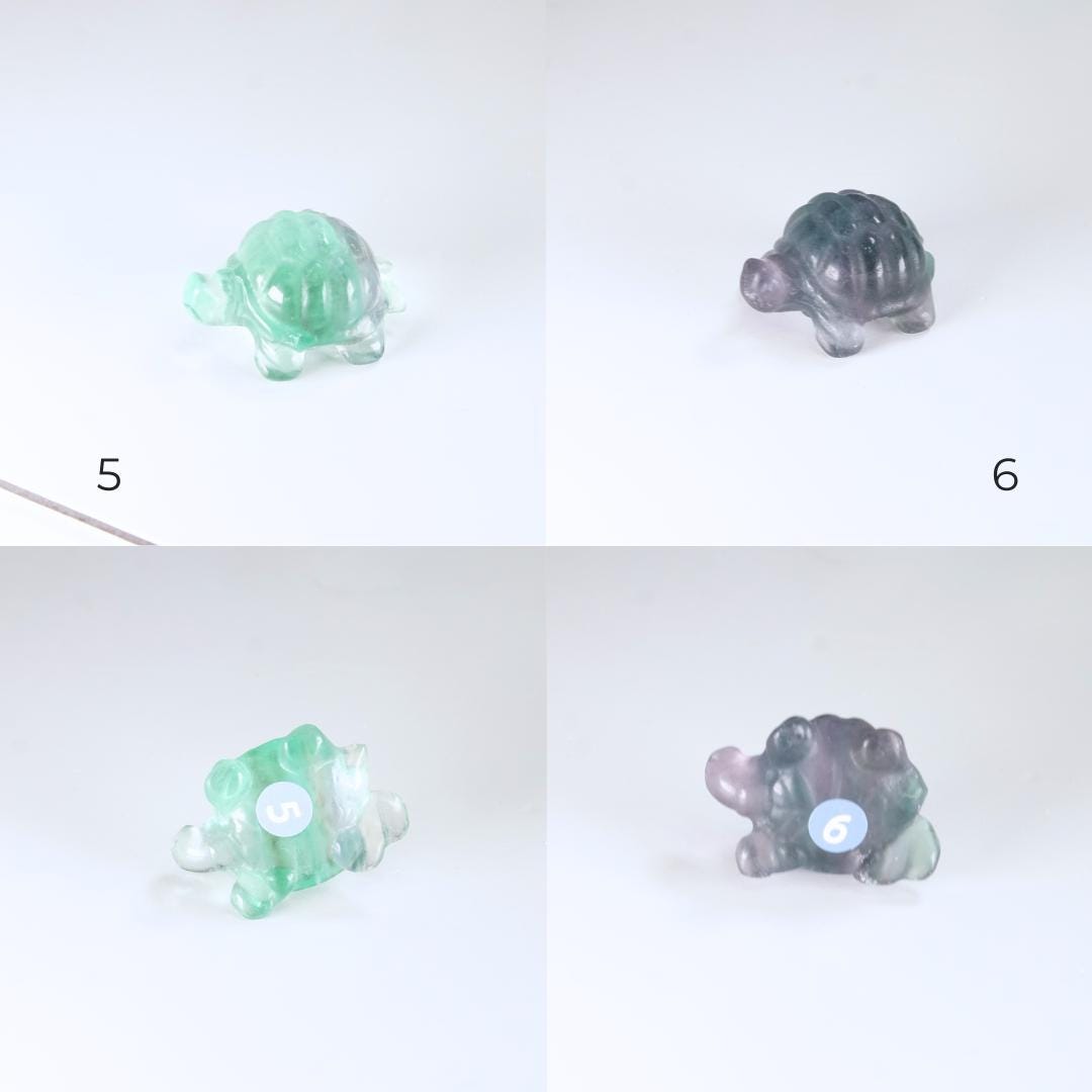 MINI Rainbow Fluorite Turtle Carving | Pick Your Favorite