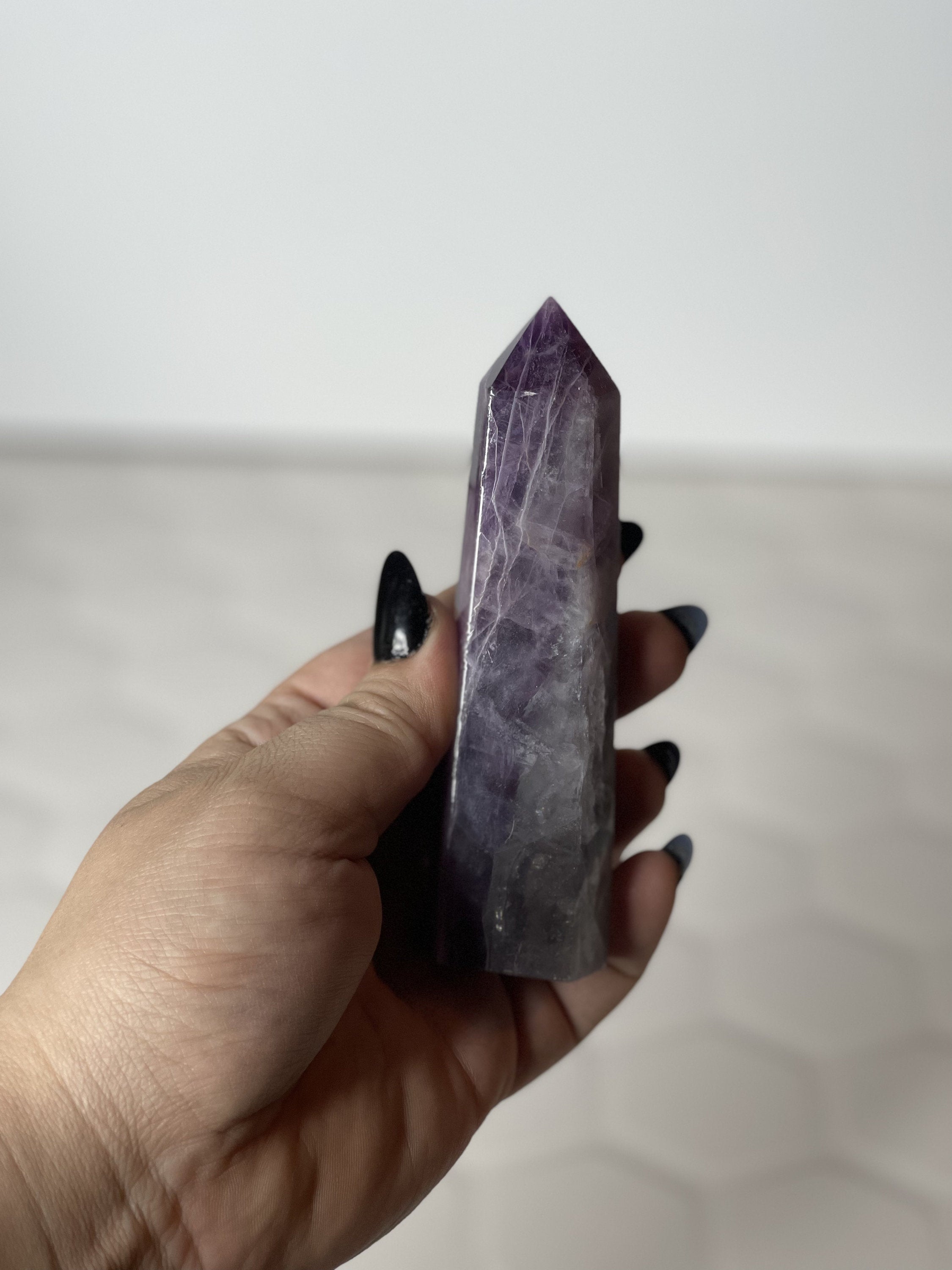 Purple Rainbow Fluorite Points Wand