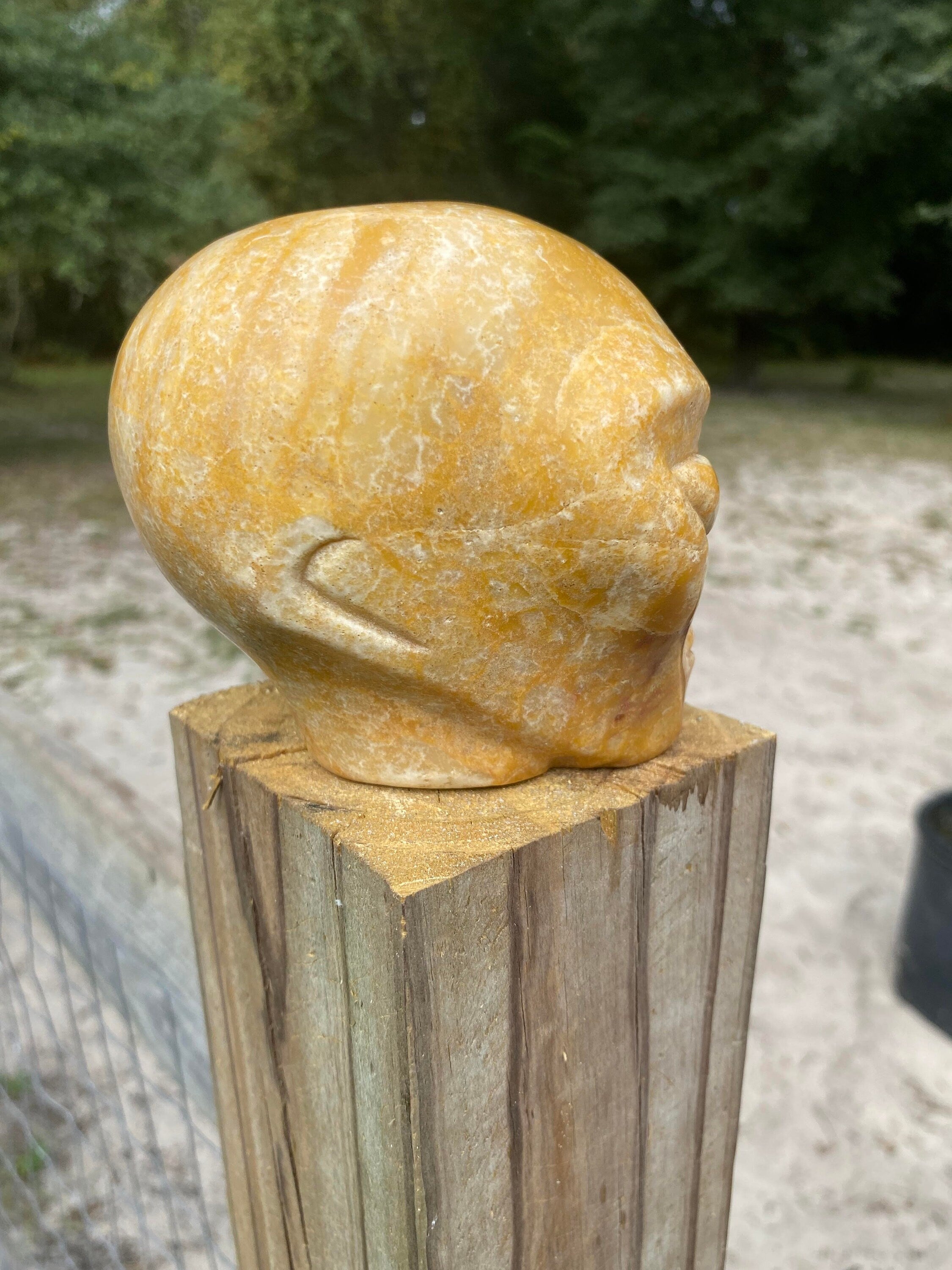 yellow jasper alien skull crystal