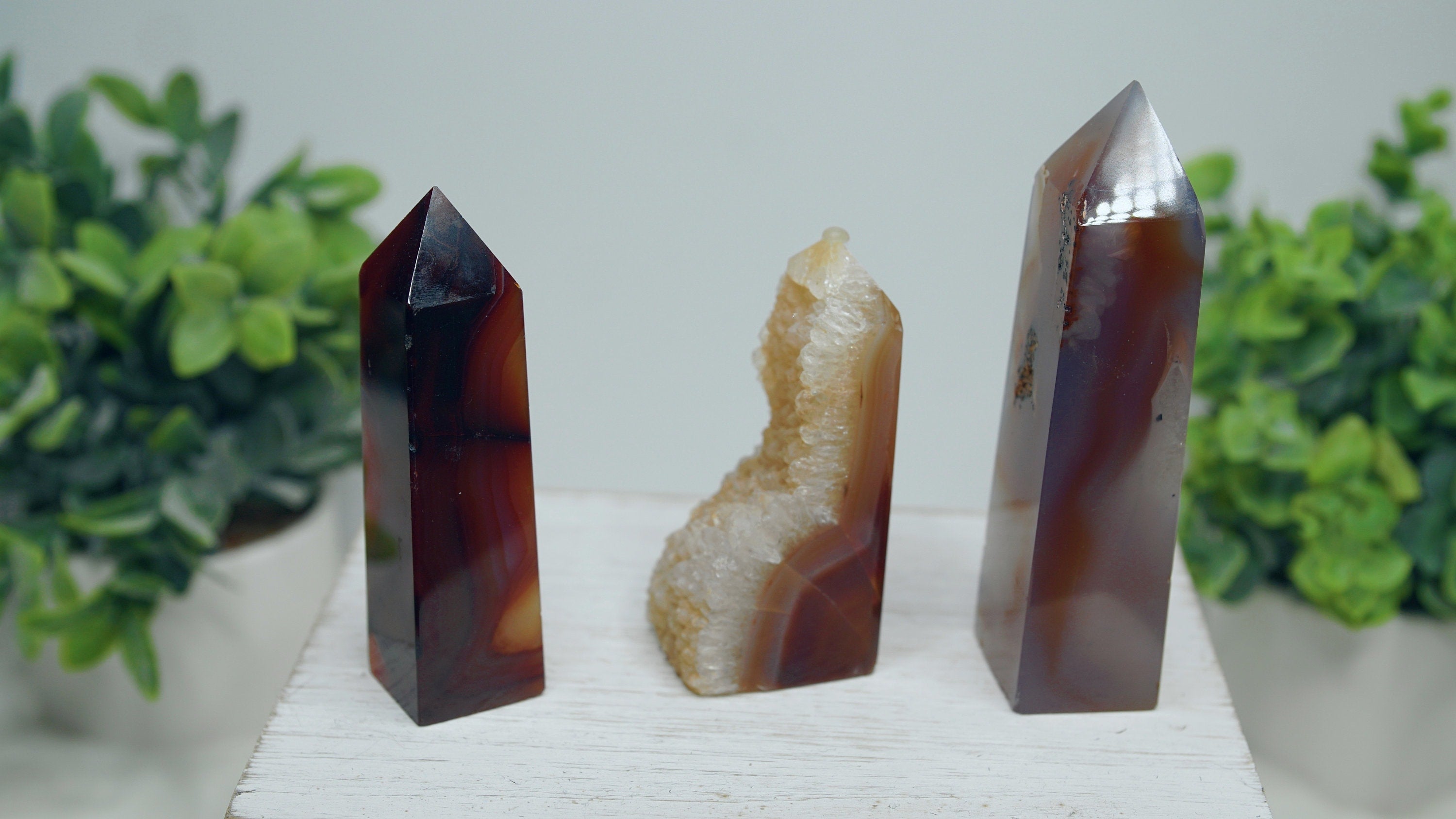 Carnelian Point Obelisk, Red Agate Tower, Druzy Protection Gift, Feng Shui Altar Energy Healing Reiki