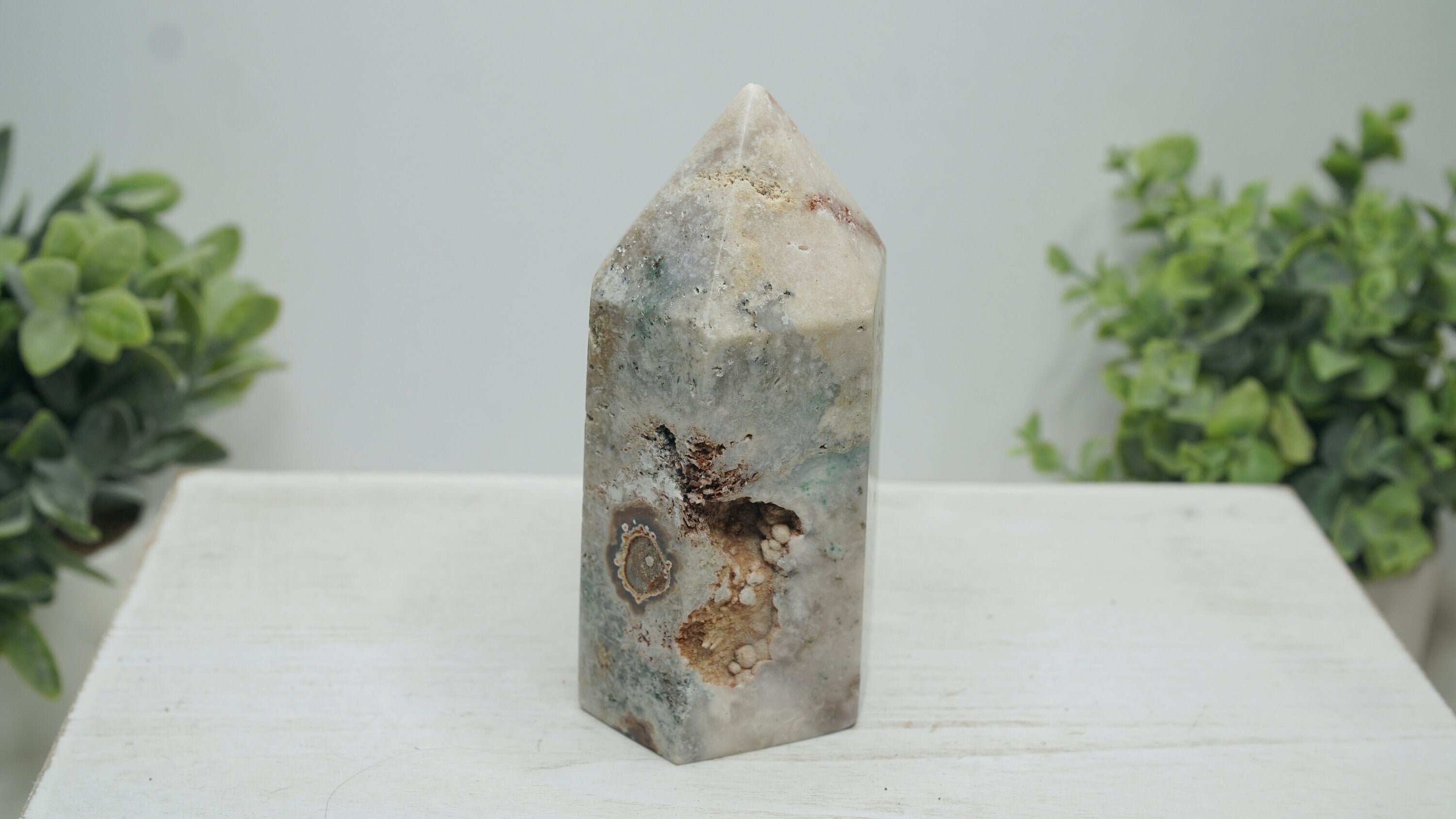 Large Druzy Pink Amethyst Jasper Agate Crystal Tower, Healing Tower, Crystal Tower, Chakra Healing, Reiki Healing Altar Calm Trust Grace