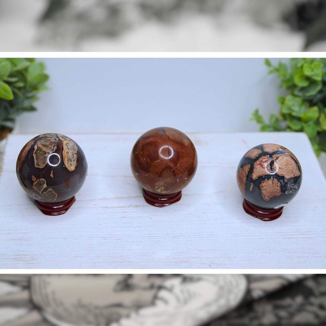 Large Football Agate Sphere Crystal Carving