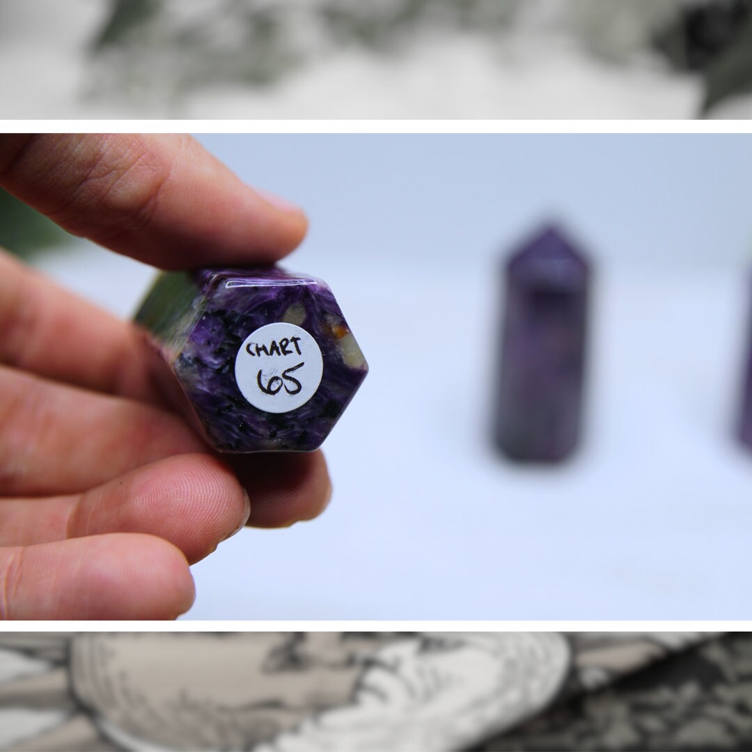 Charoite Gorgeous Purple Crystal Towers High Quality Awakening & Third Eye Chakra